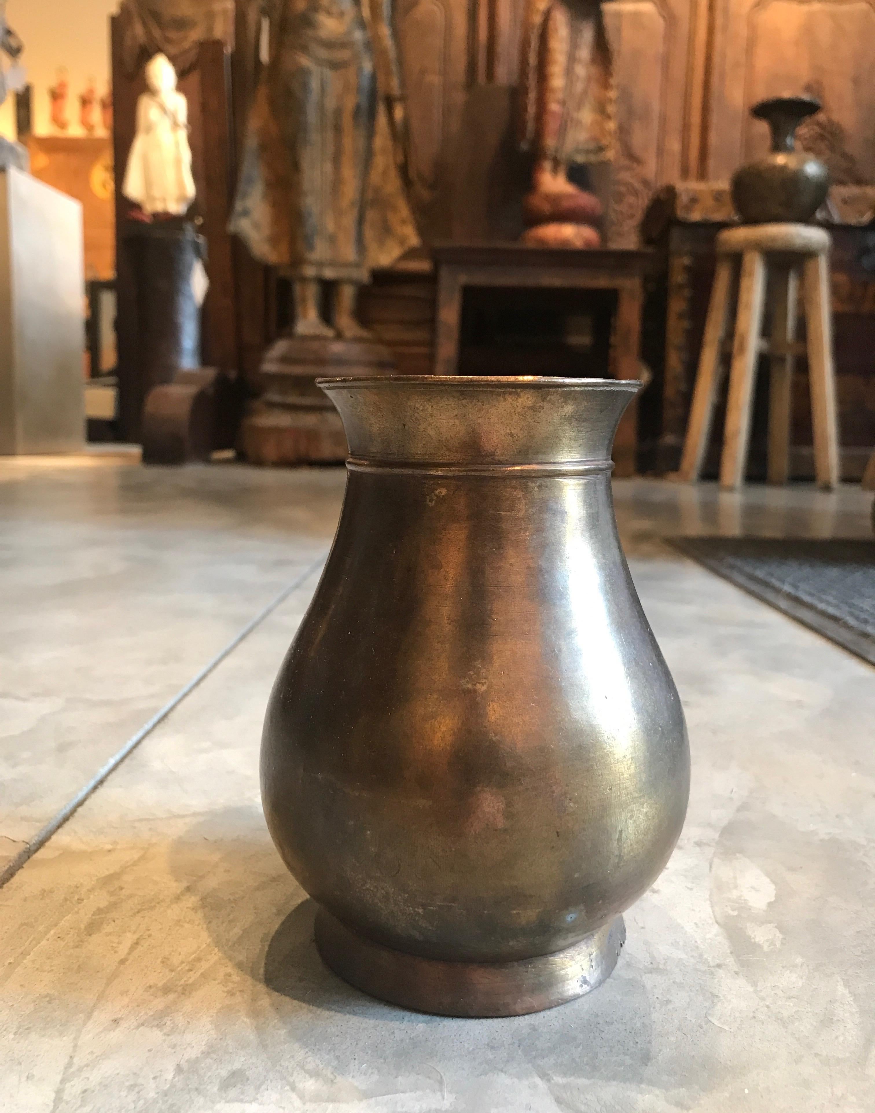 19th Century Bronze Holy Water Container, from Nepal 1