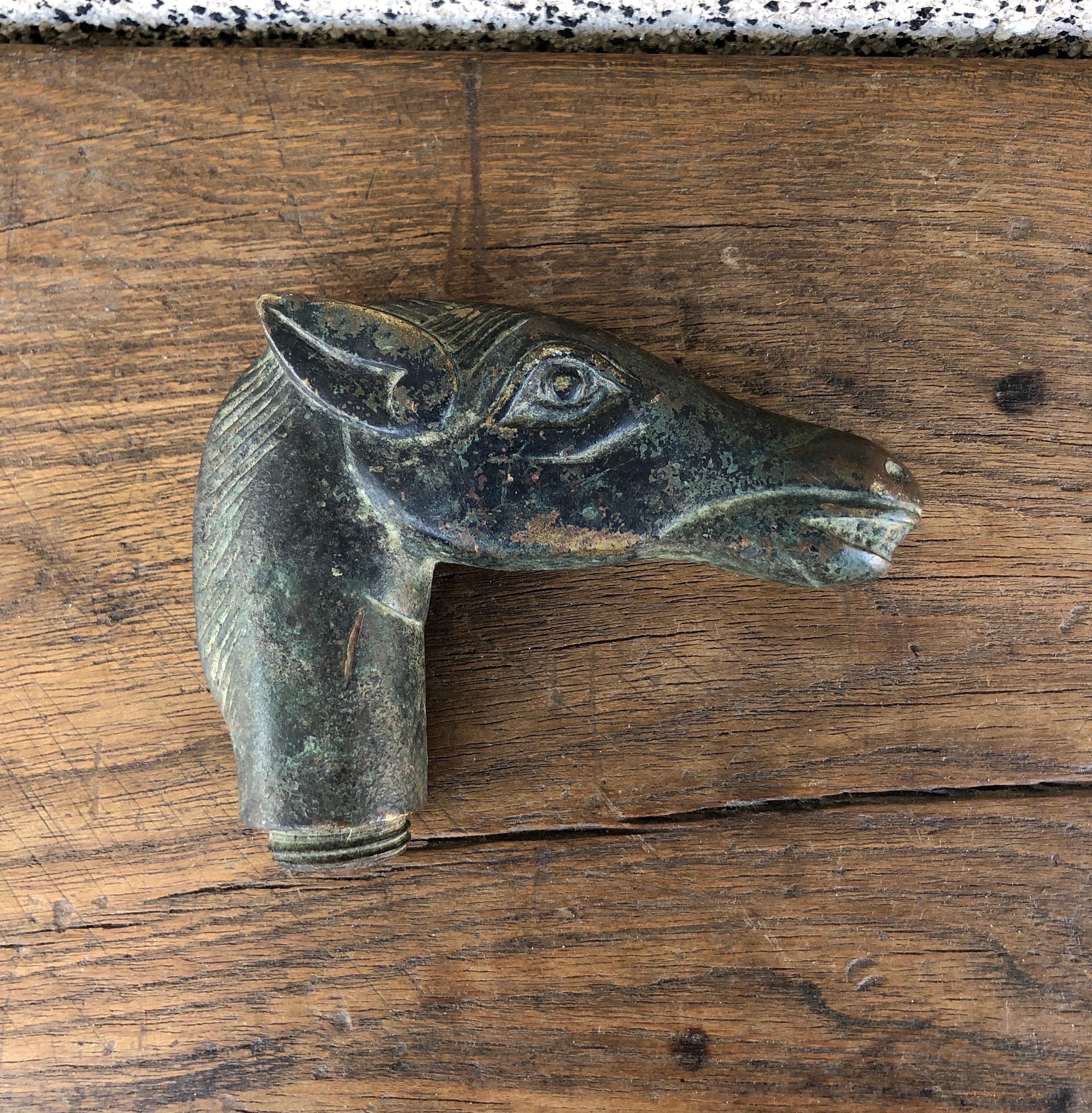 19th Century Bronze Horse Cane Handle For Sale 6