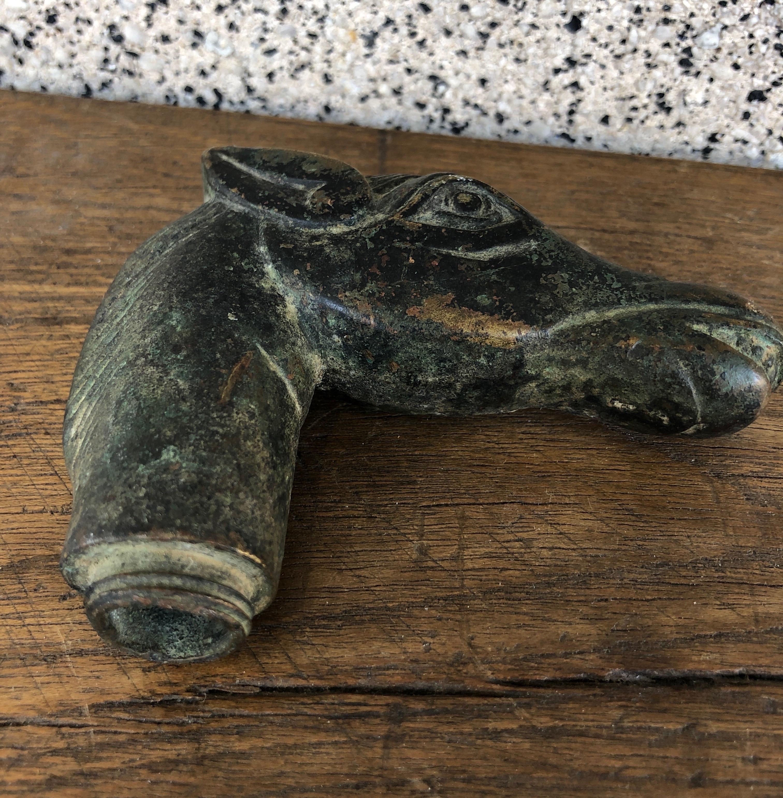 19th Century Bronze Horse Cane Handle For Sale 5