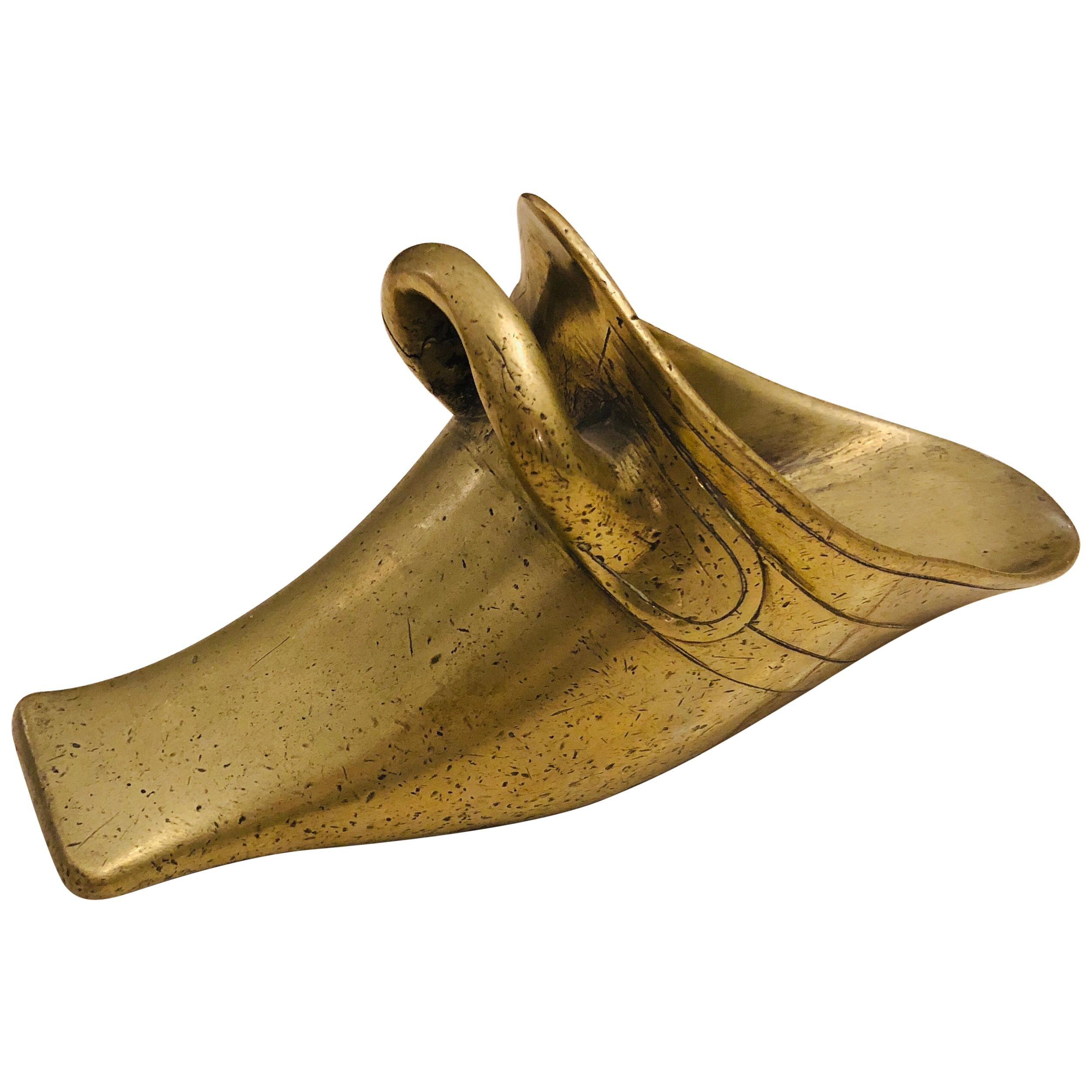 19th Century Bronze Horse Riding Shoe Stirrup perfect Wall or Table Decoration For Sale