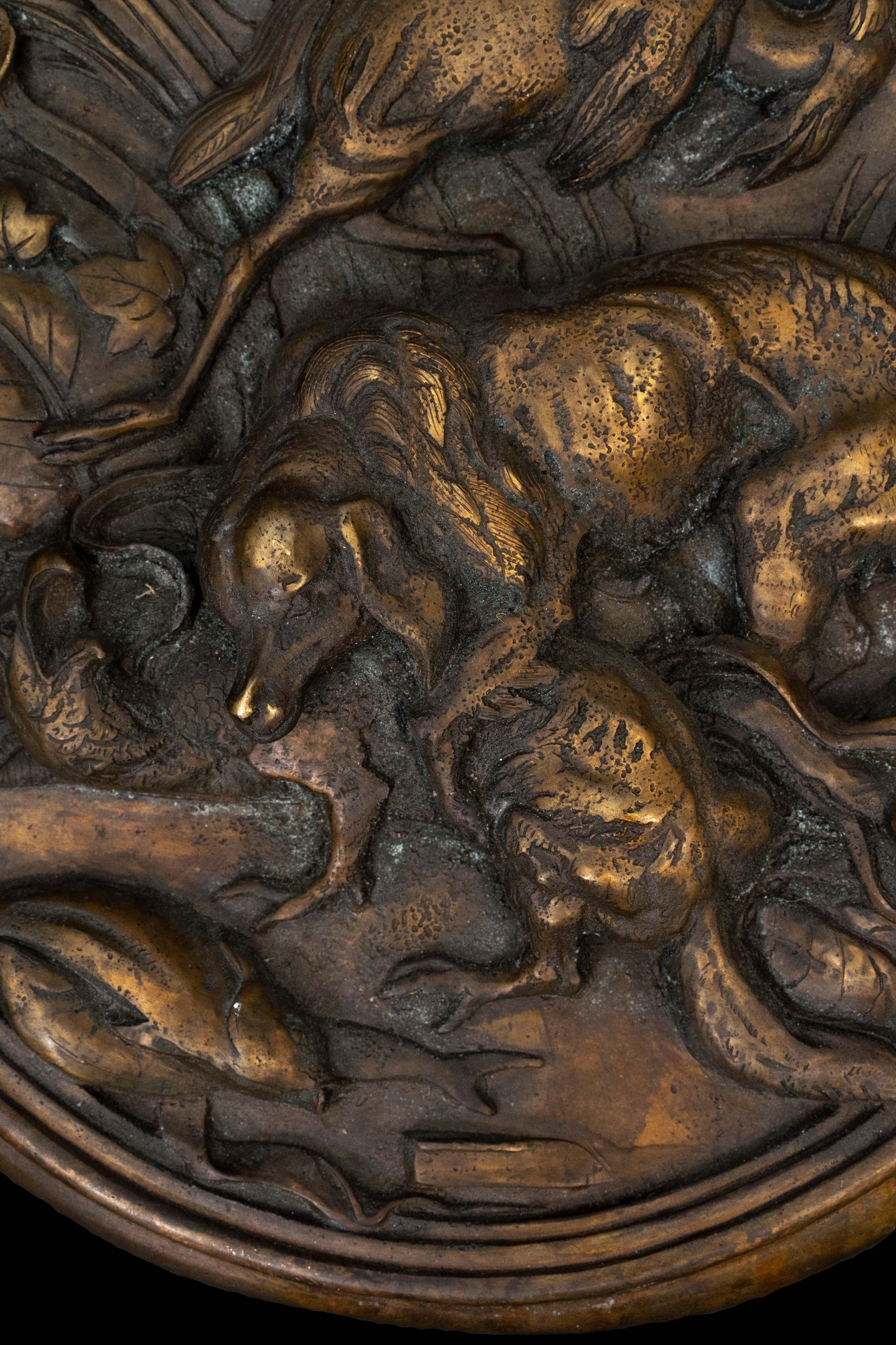 Jagdplakette aus Bronze des 19. Jahrhunderts im Zustand „Hervorragend“ im Angebot in New York, NY