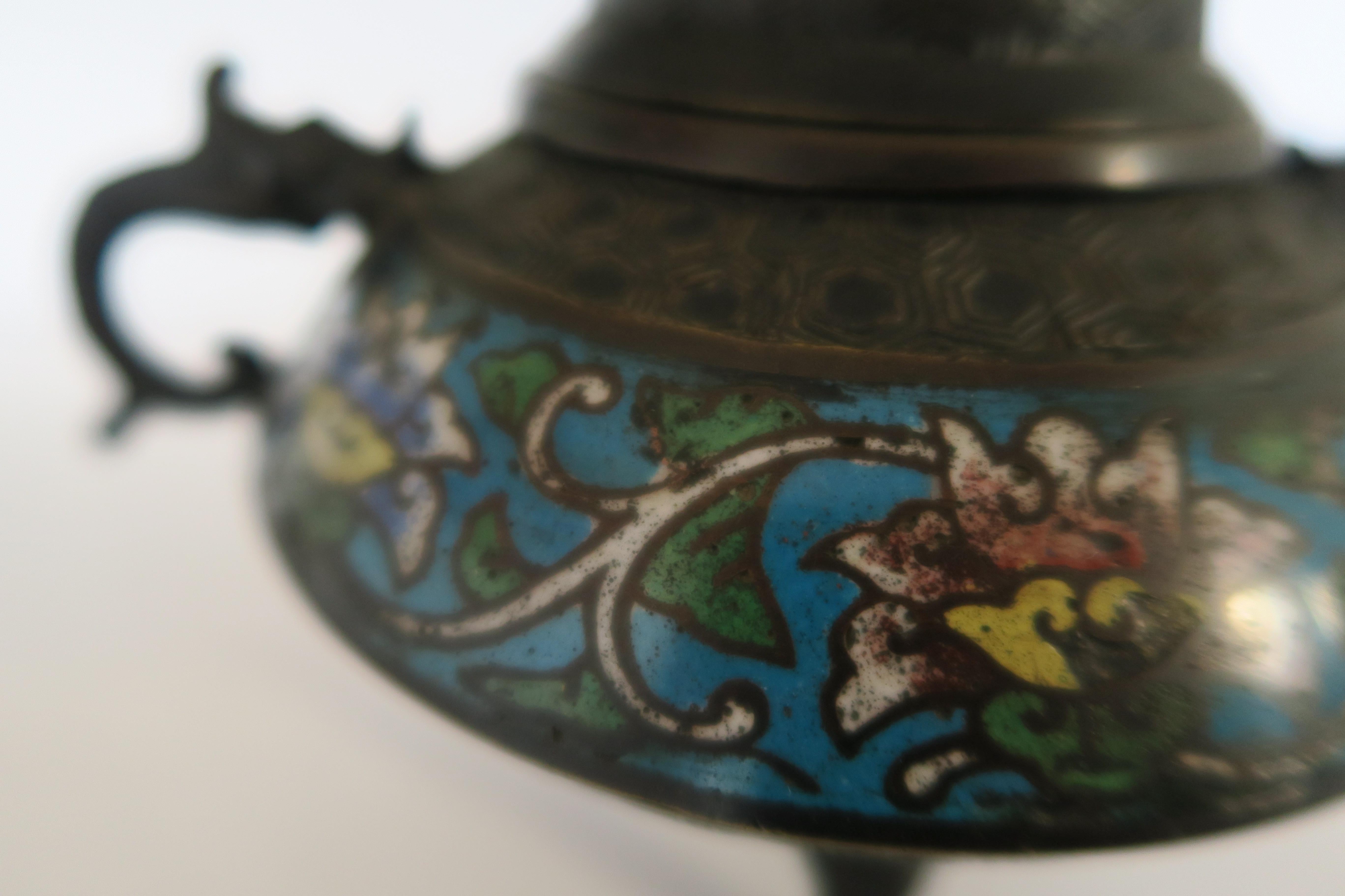 Japanese 19th Century Bronze Incense Burner For Sale
