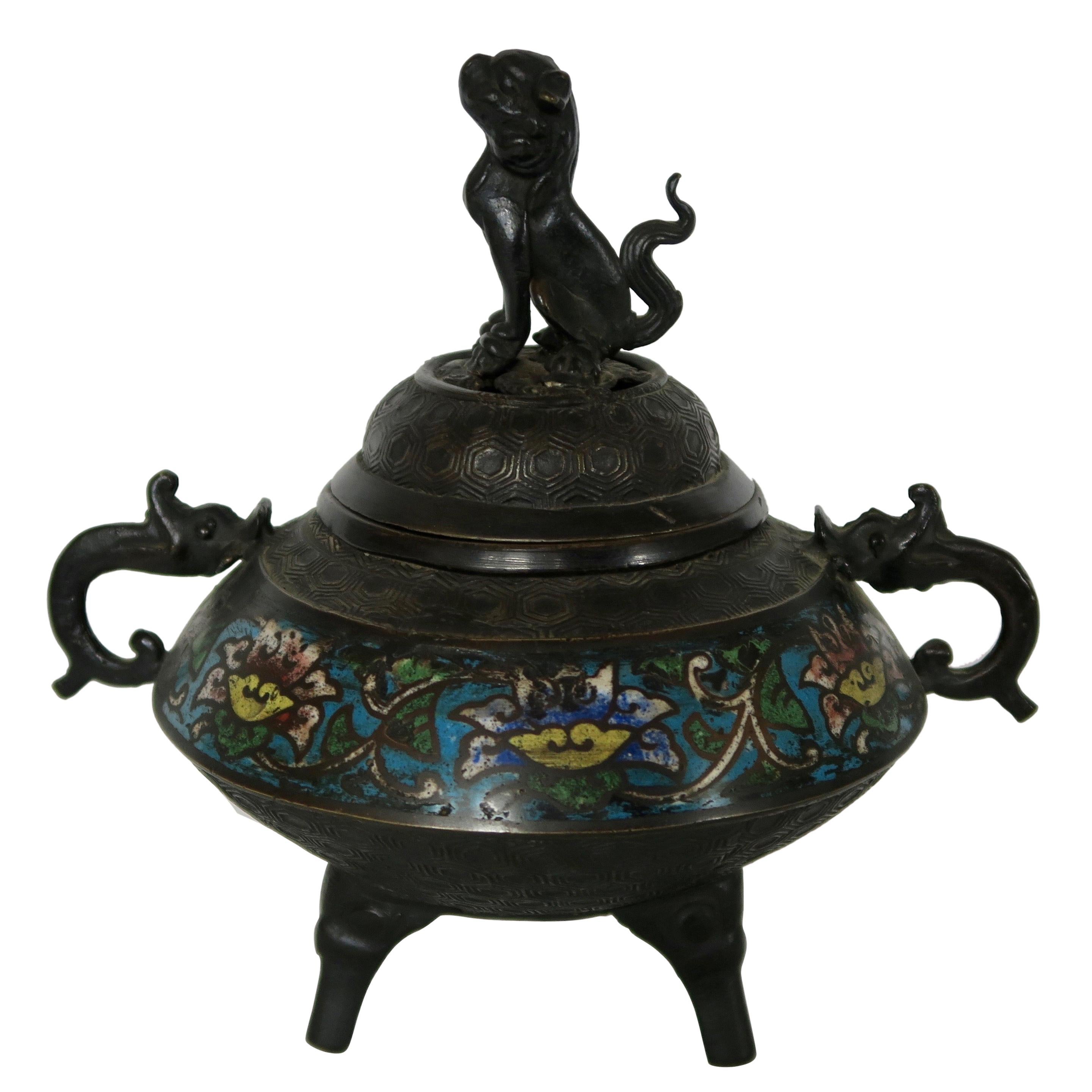 19th Century Bronze Incense Burner For Sale