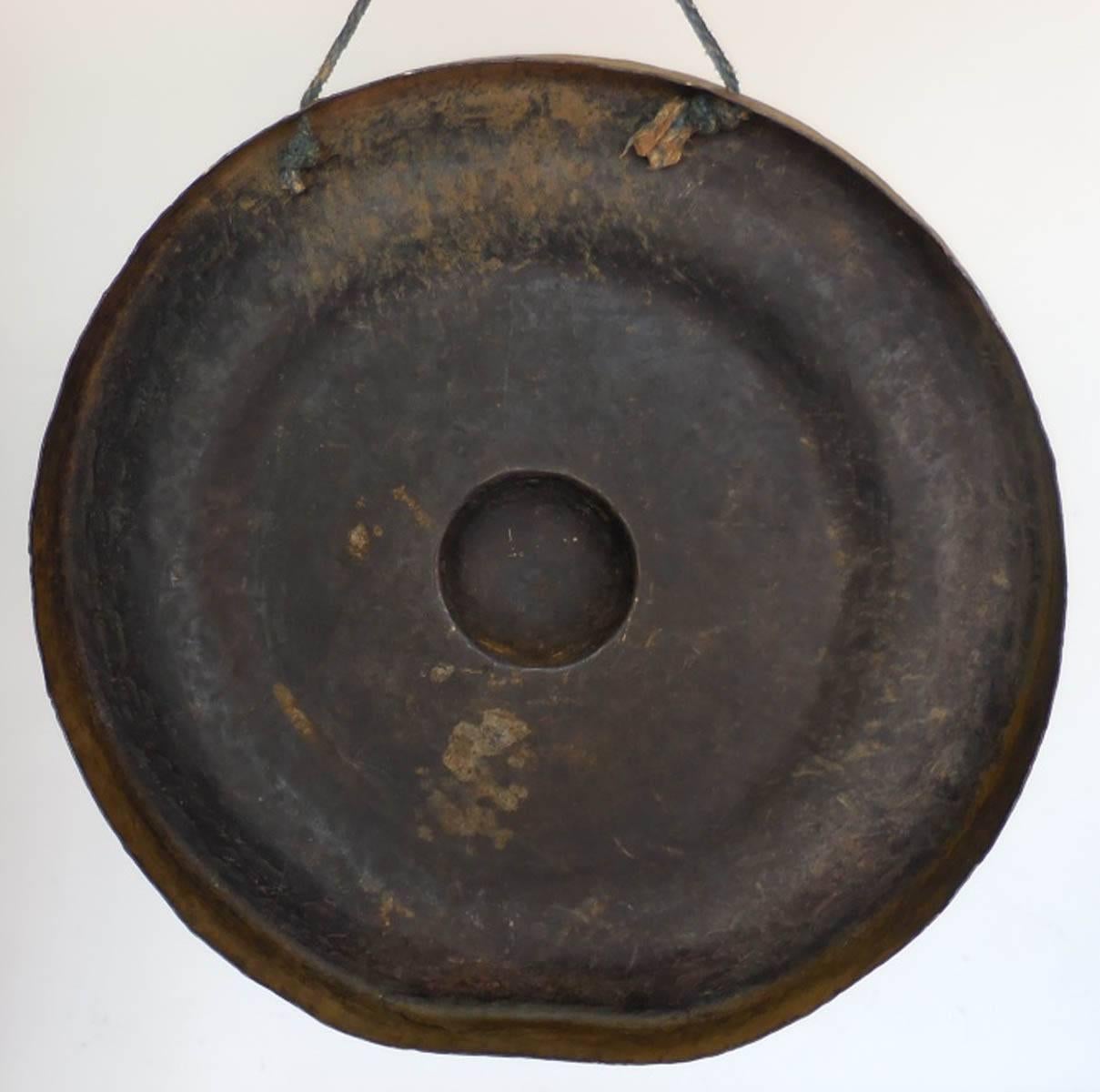 19th Century Bronze Japanese Temple Gong In Good Condition In Los Angeles, CA