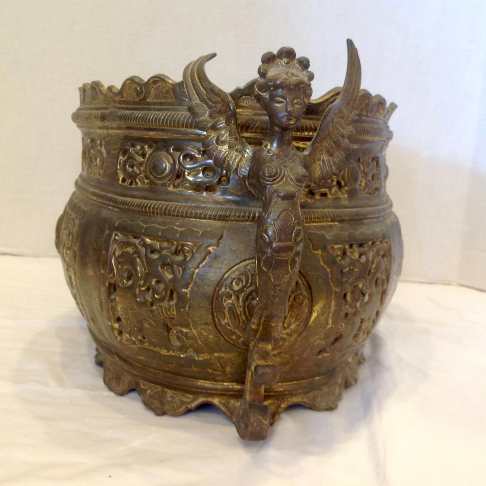 19th Century Bronze Jardinière / Center Piece For Sale 3