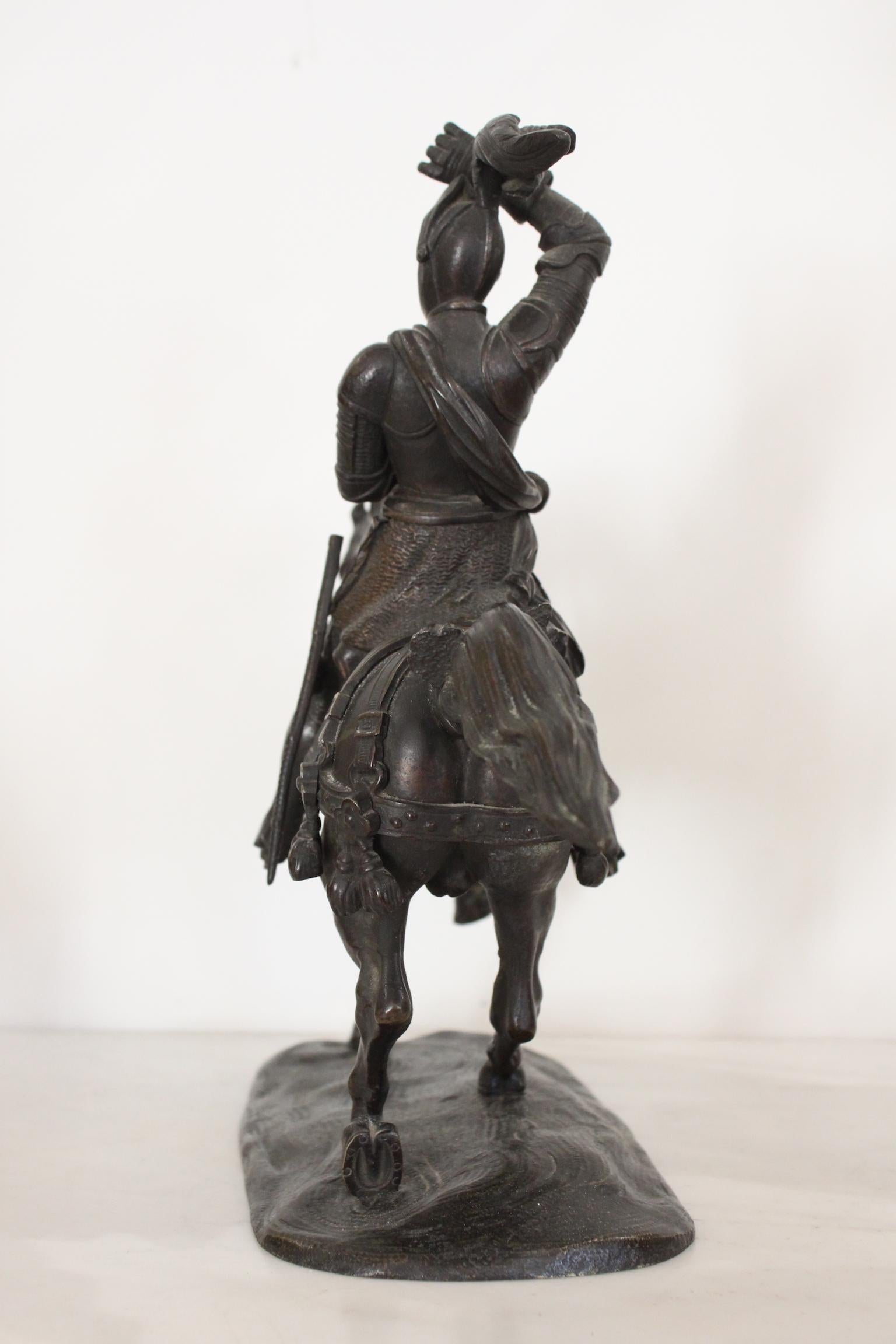 19th Century Bronze Knight (Französisch)