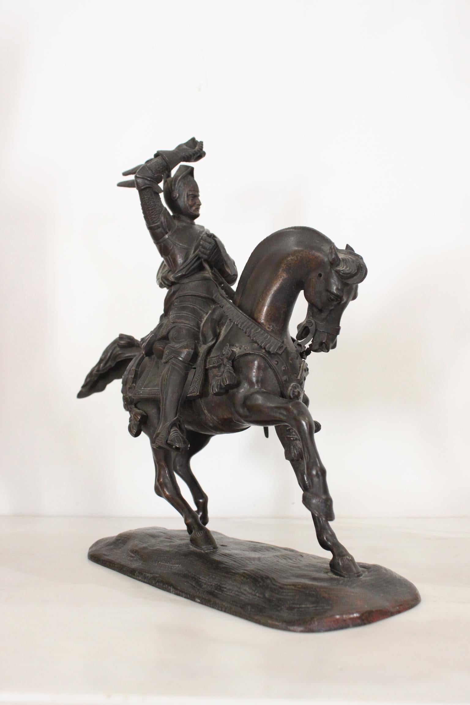19th Century Bronze Knight (19. Jahrhundert)
