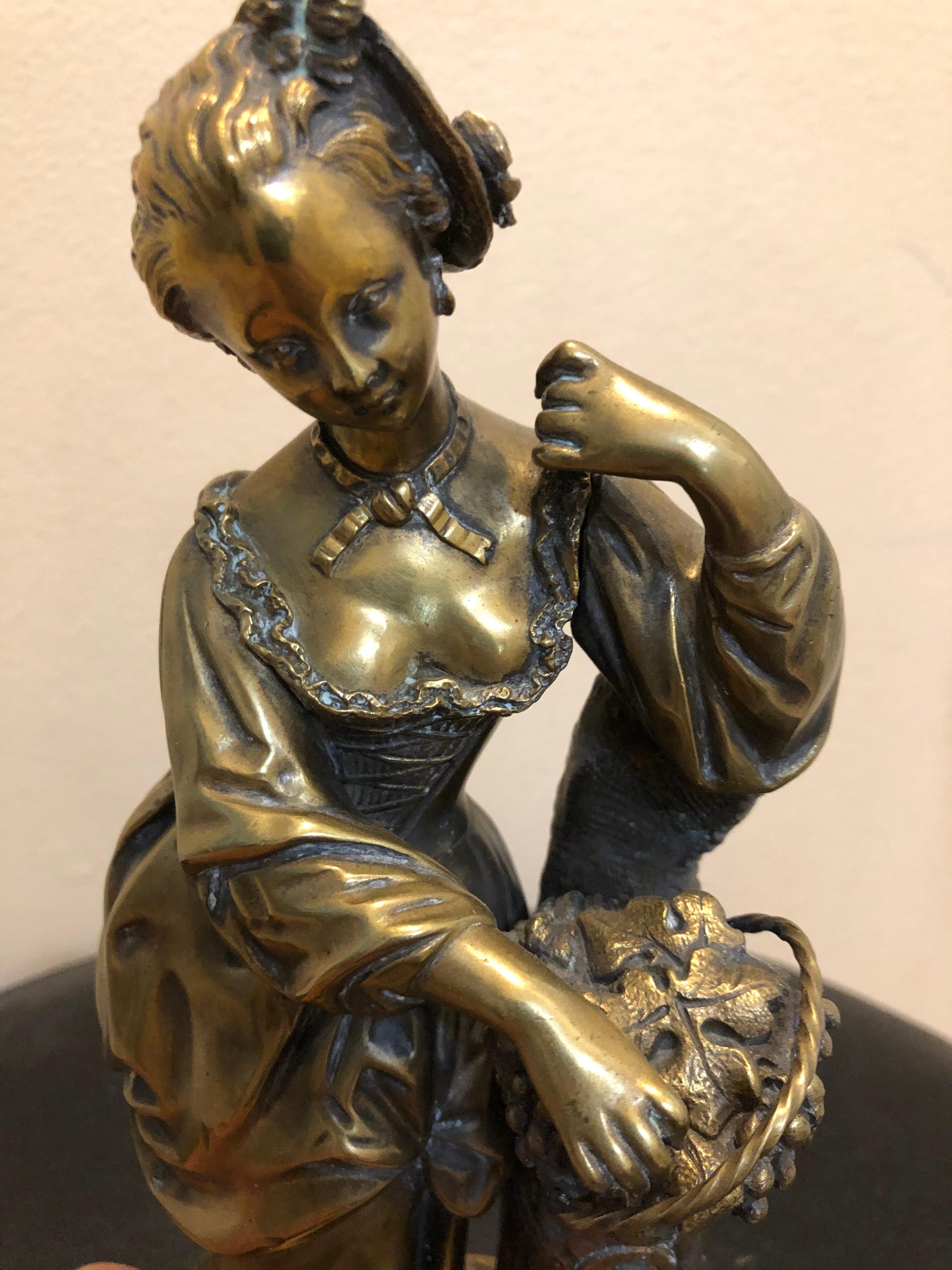 19th Century Bronze Lady For Sale 4