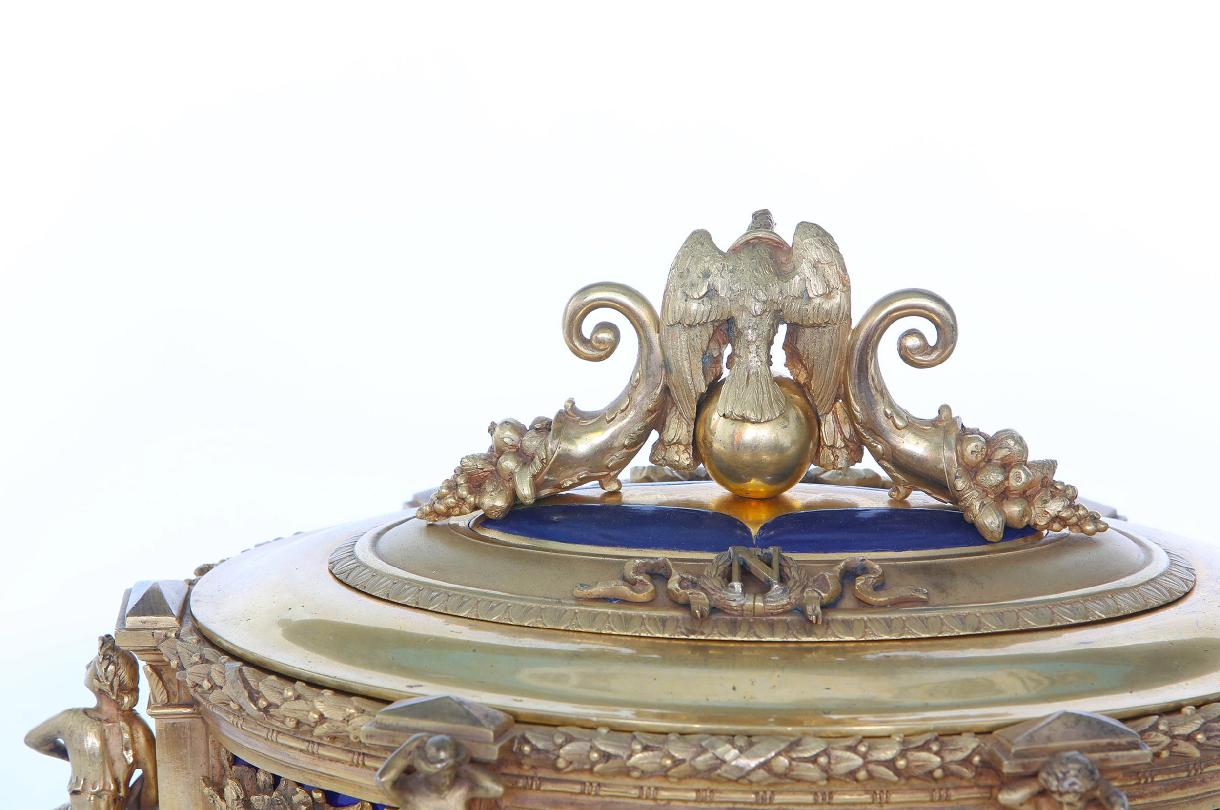 19th Century Bronze / Lapis Lazuli Covered Decorative Box For Sale 3