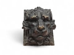 19th Century Bronze Lion Head Paperweight