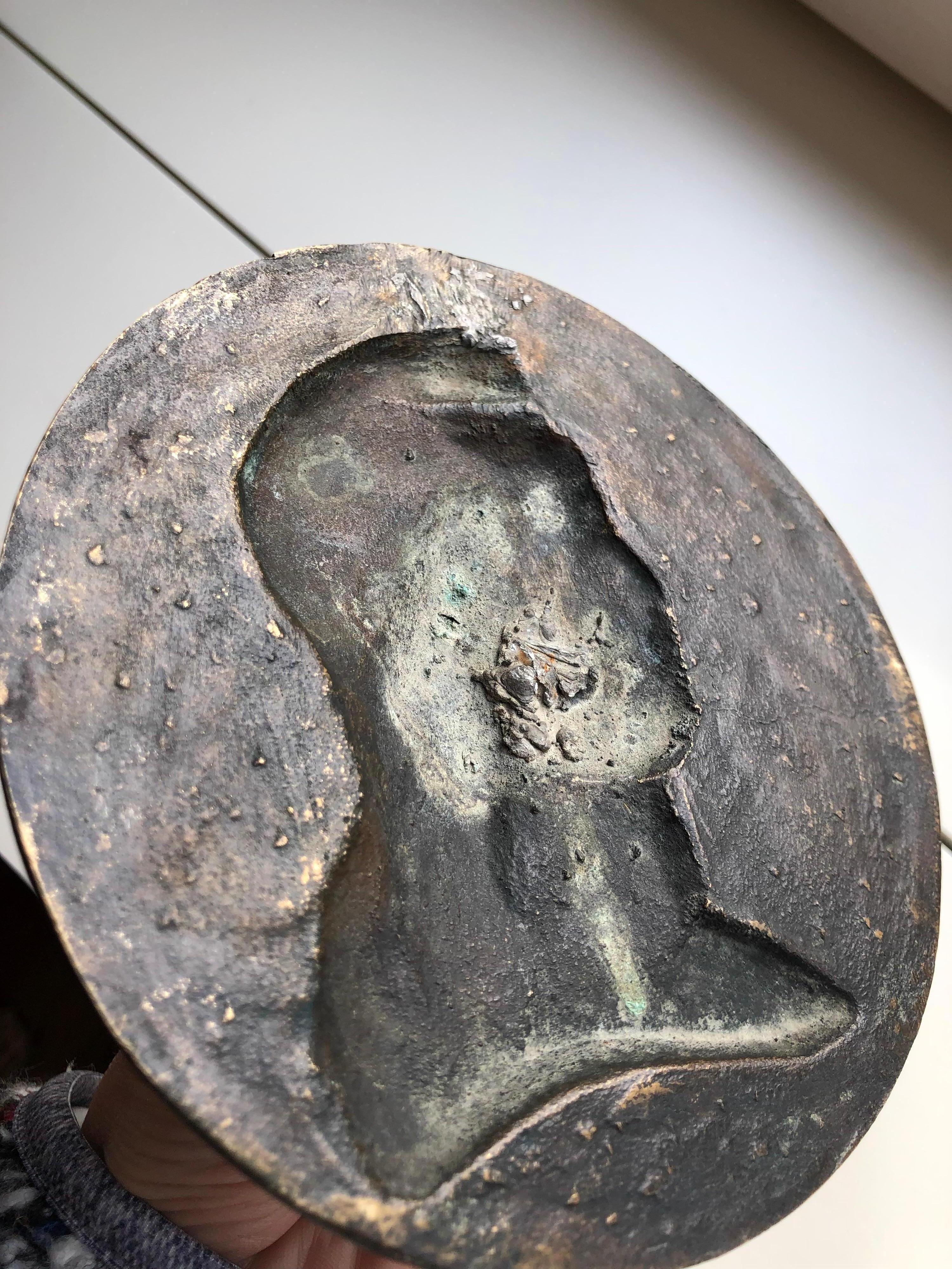 19th Century Bronze Medallion Signed by L.Noël in 1880 For Sale 1