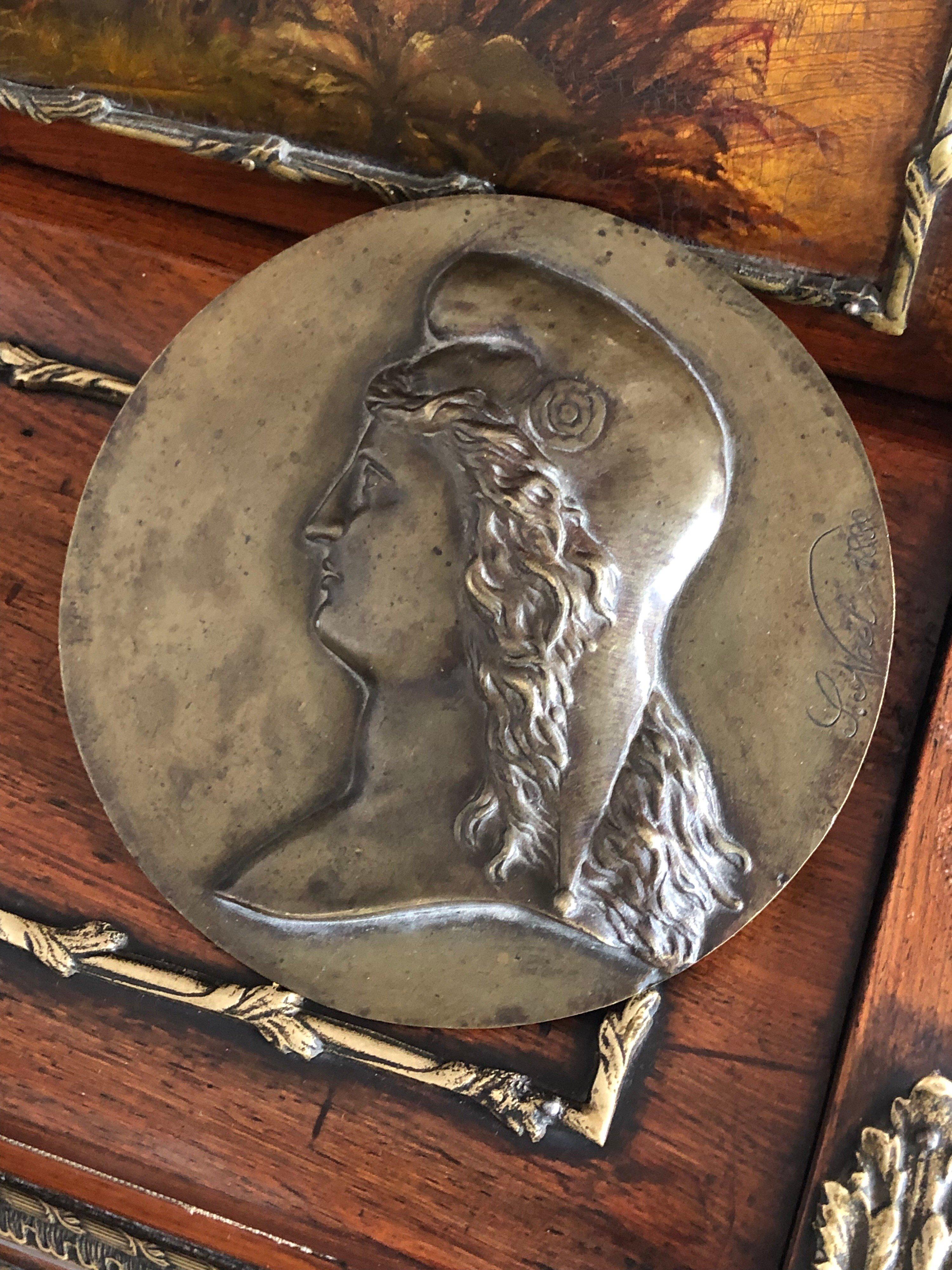 19th century bronze medallion signed by L.Noël in 1880.
