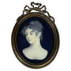 19th Century Bronze Miniature Portrait Frame
