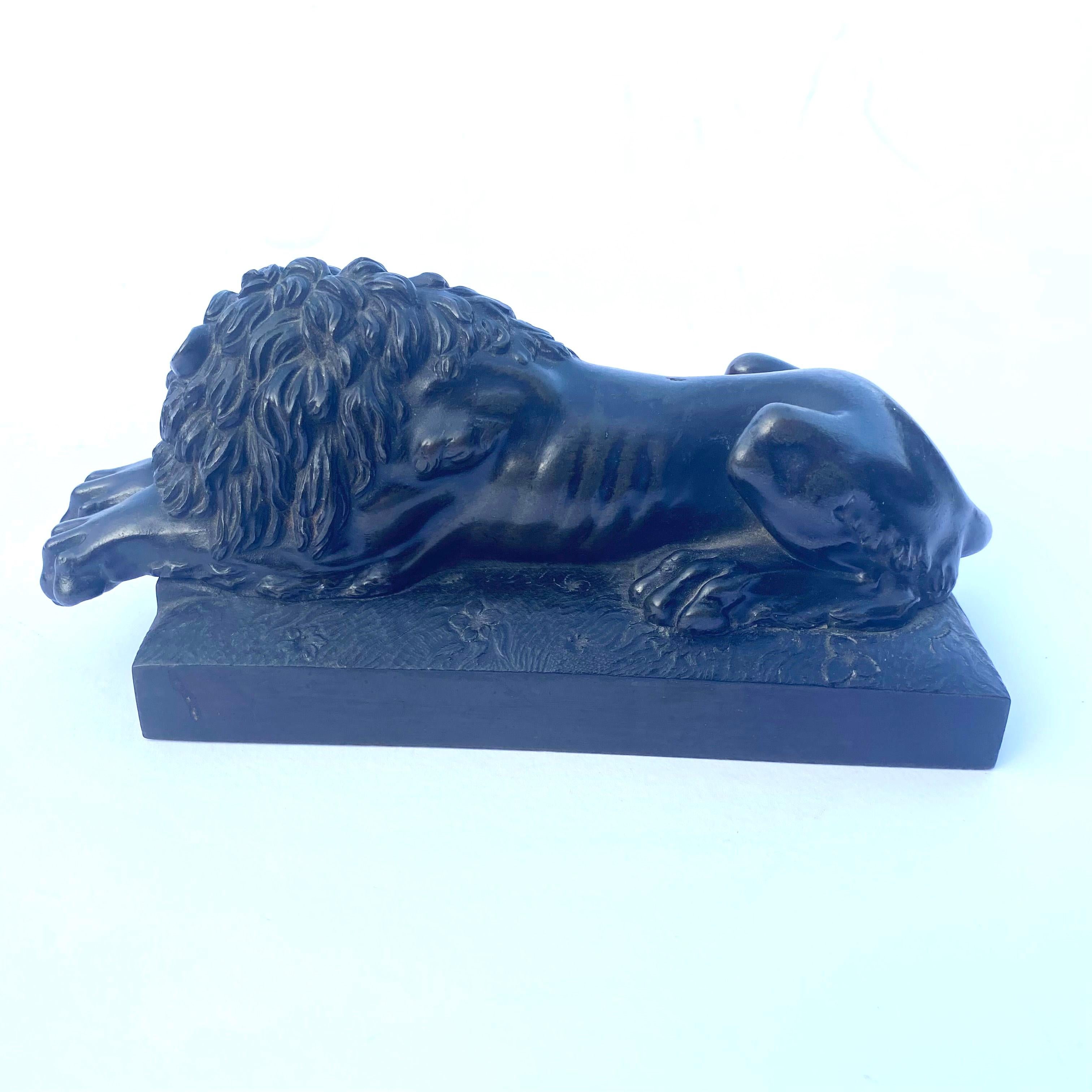 Renaissance 19th century bronze model of a lion