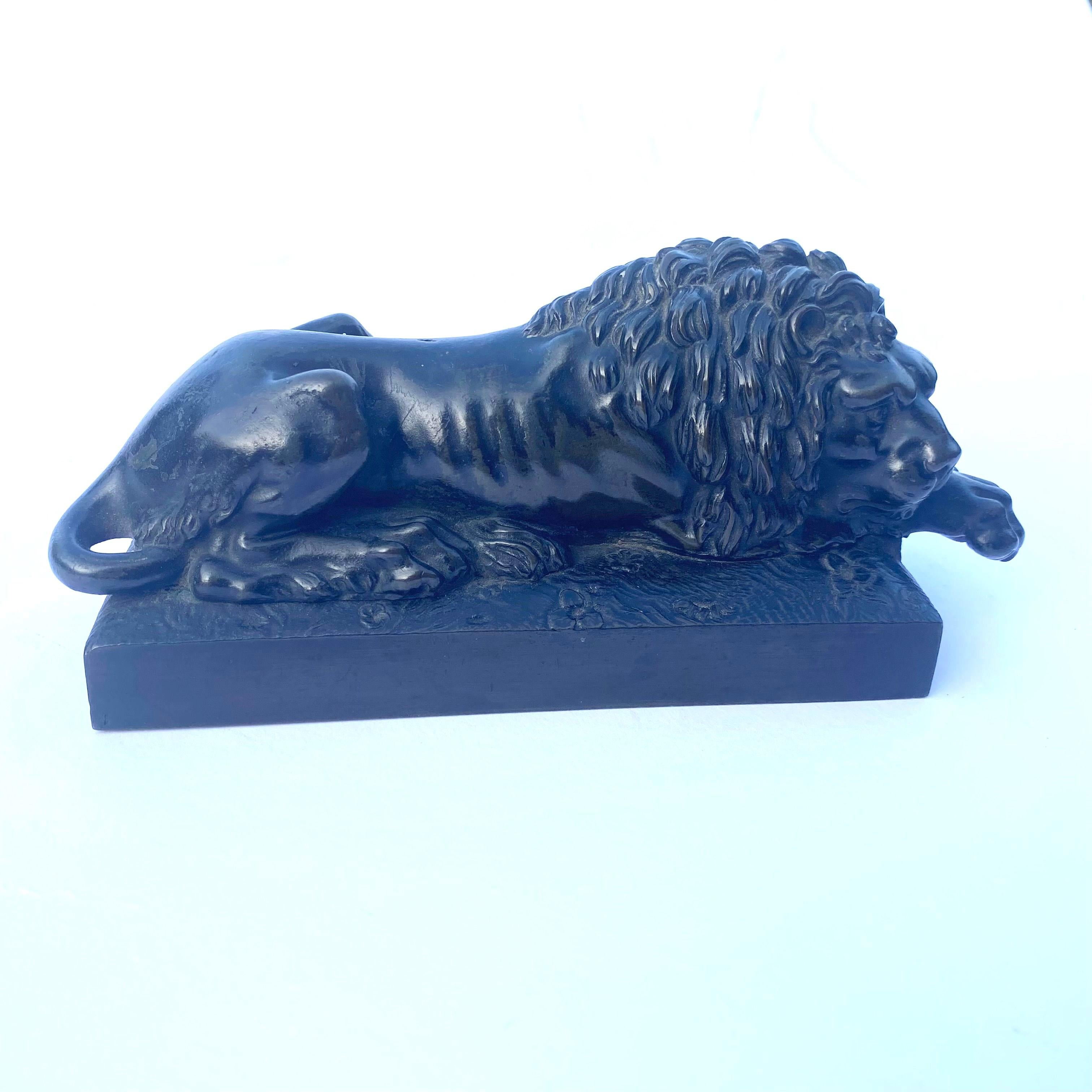 19th Century 19th century bronze model of a lion