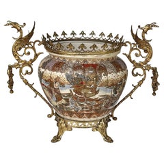 19th Century Bronze Mounted Satsuma Jardiniere