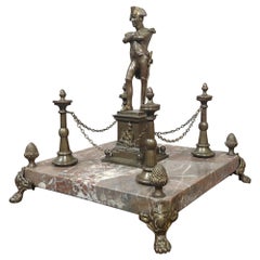 19th Century Bronze Napoleon Statue on Marble Base