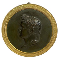 19th Century Bronze Neoclassical Relief Plaque of Napoleon