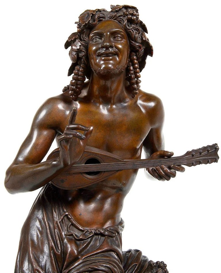19th Century Bronze of Bacchus Signed Francisque Duret For Sale at 1stDibs
