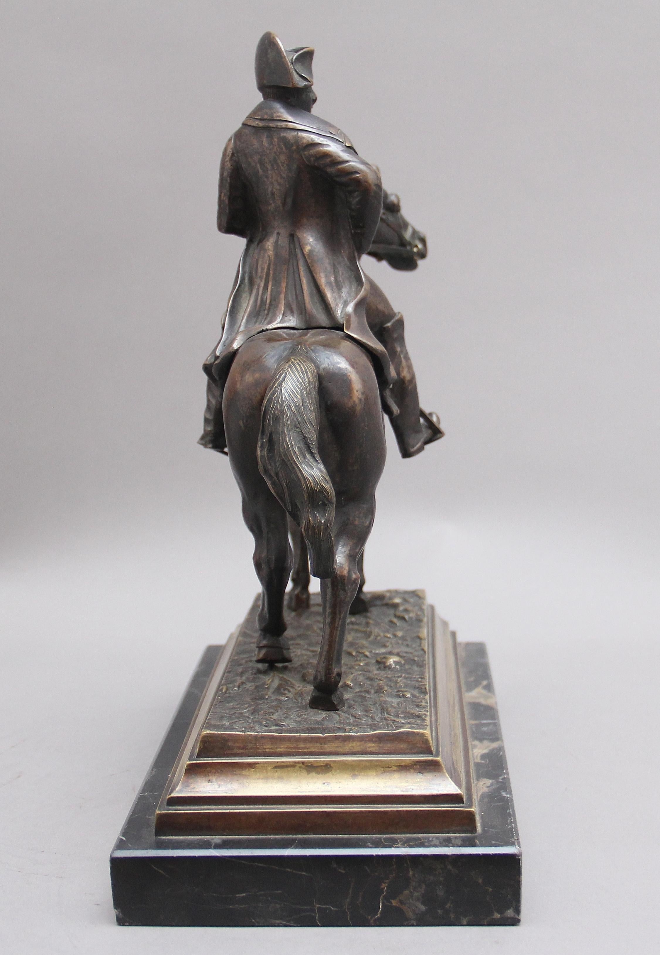 Francese Bronzo del XIX secolo raffigurante Napoleone a cavallo in vendita