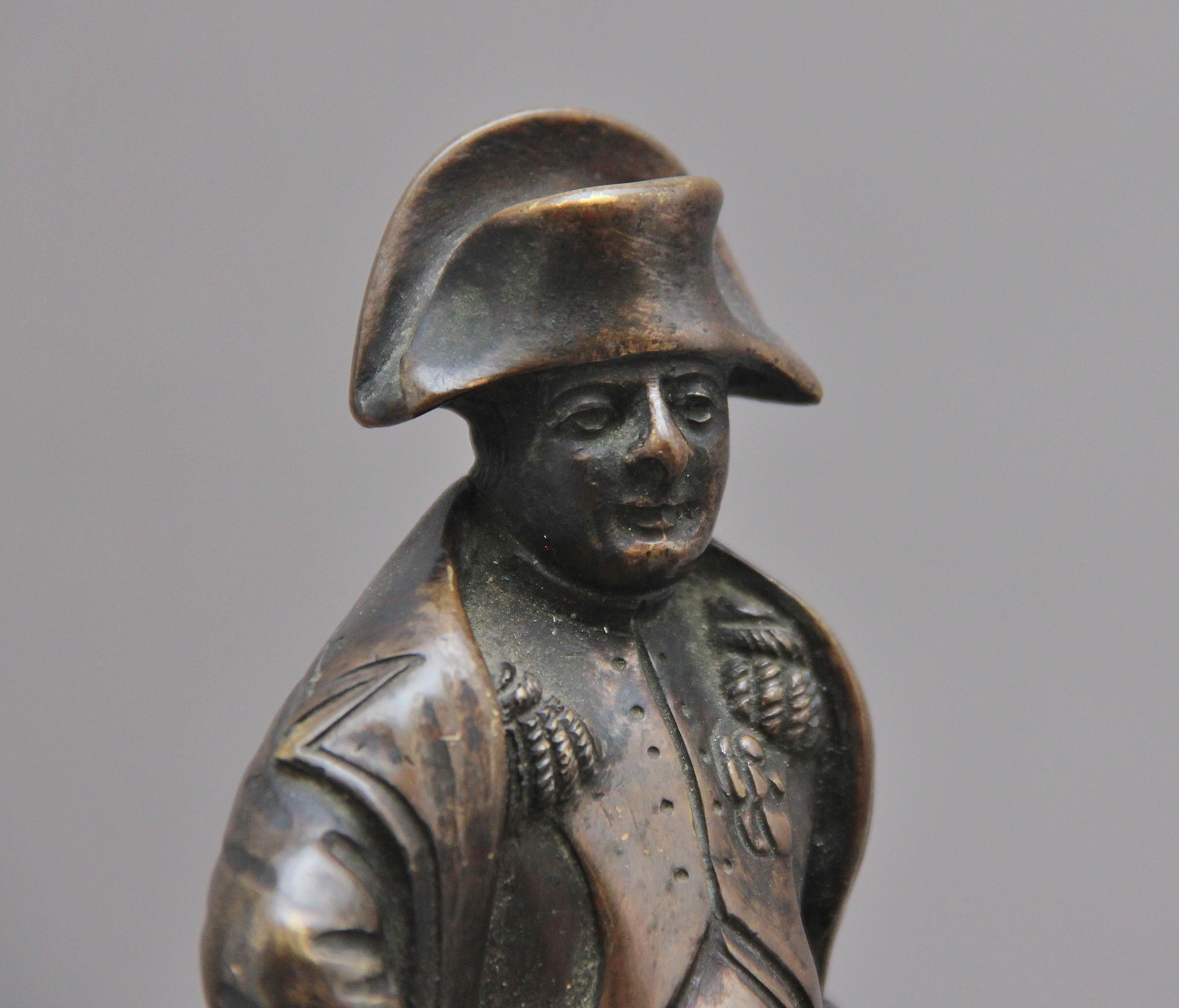 Bronzo del XIX secolo raffigurante Napoleone a cavallo In condizioni ottime in vendita a Martlesham, GB