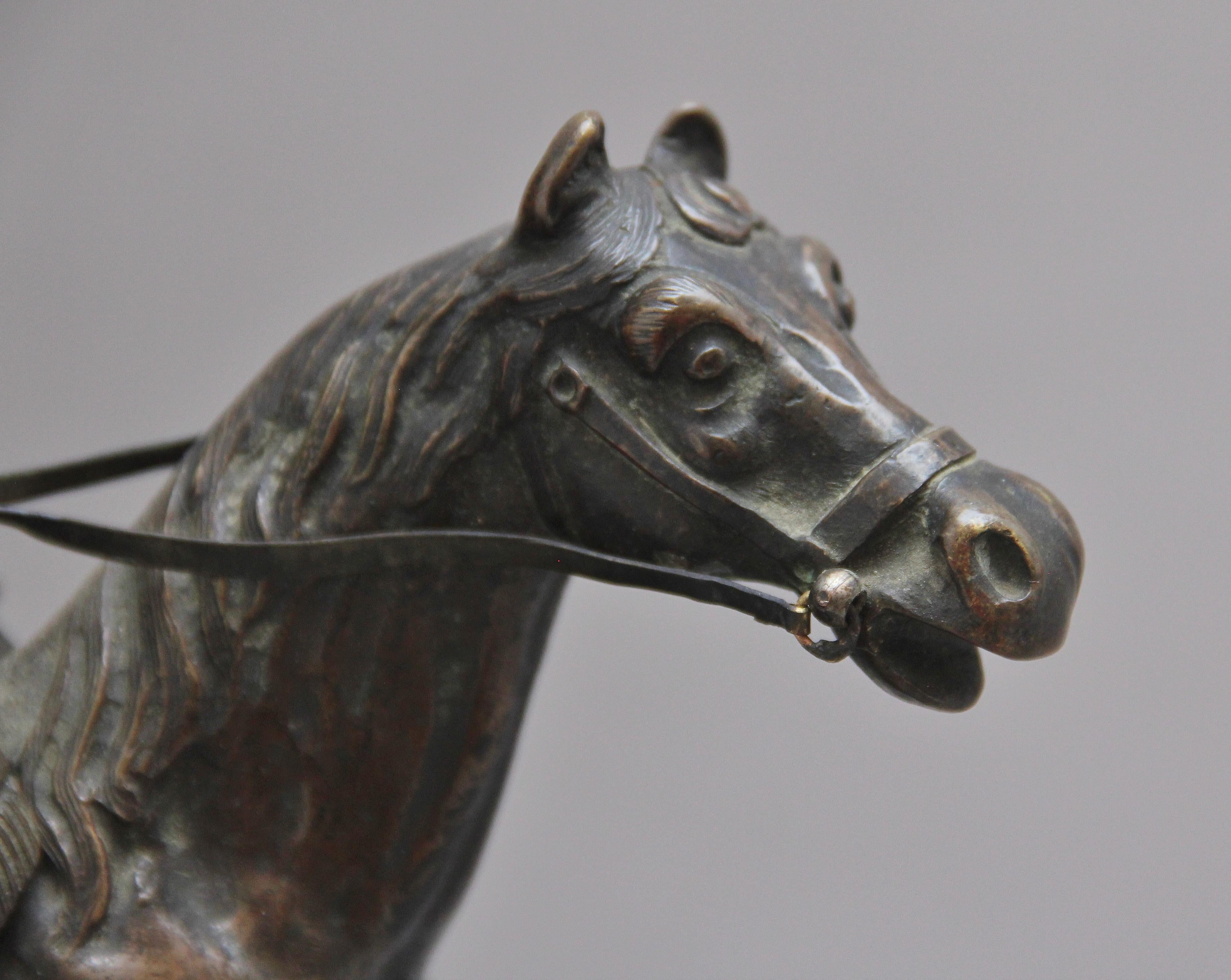 Fine XIX secolo Bronzo del XIX secolo raffigurante Napoleone a cavallo in vendita