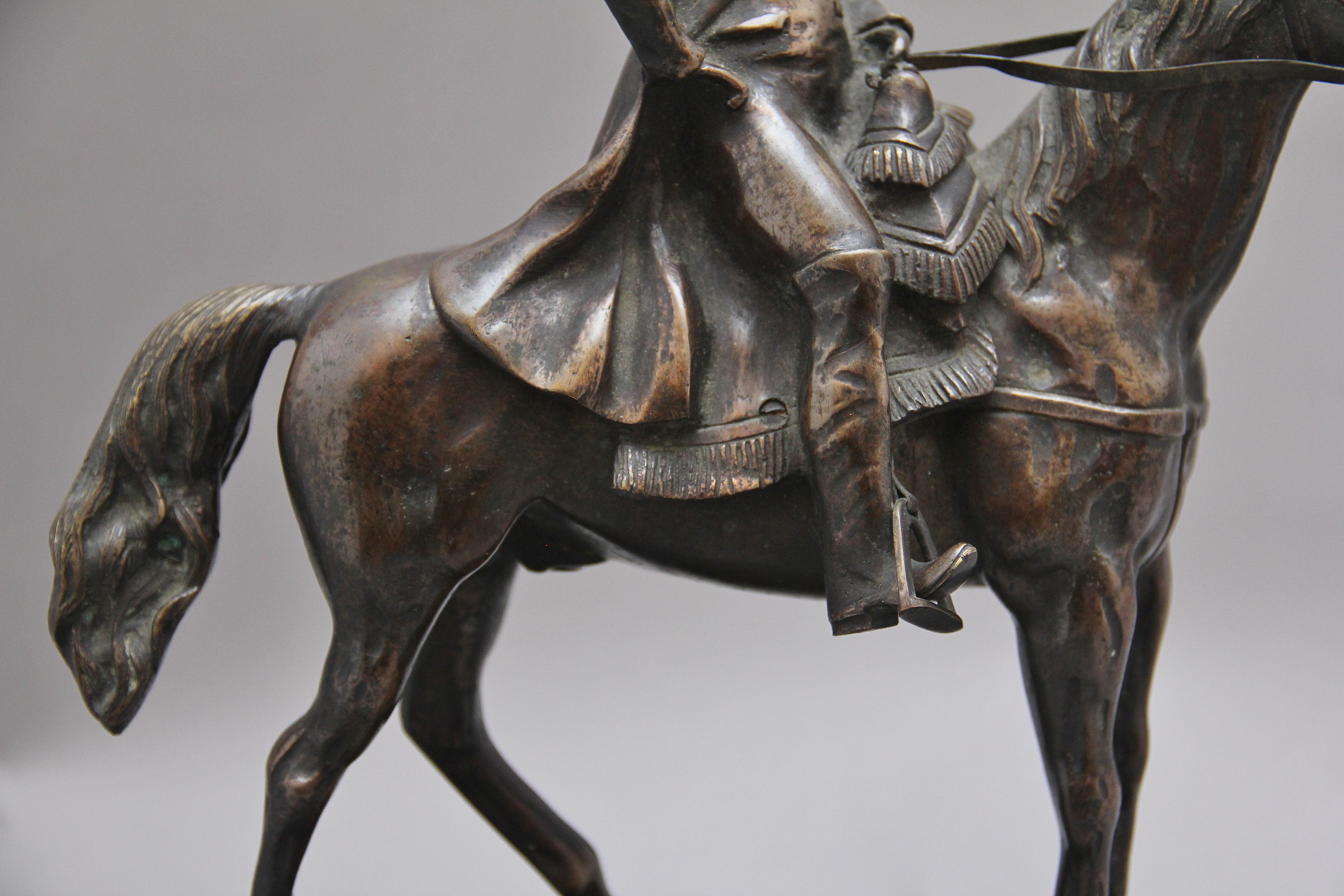 Bronzo del XIX secolo raffigurante Napoleone a cavallo in vendita 1