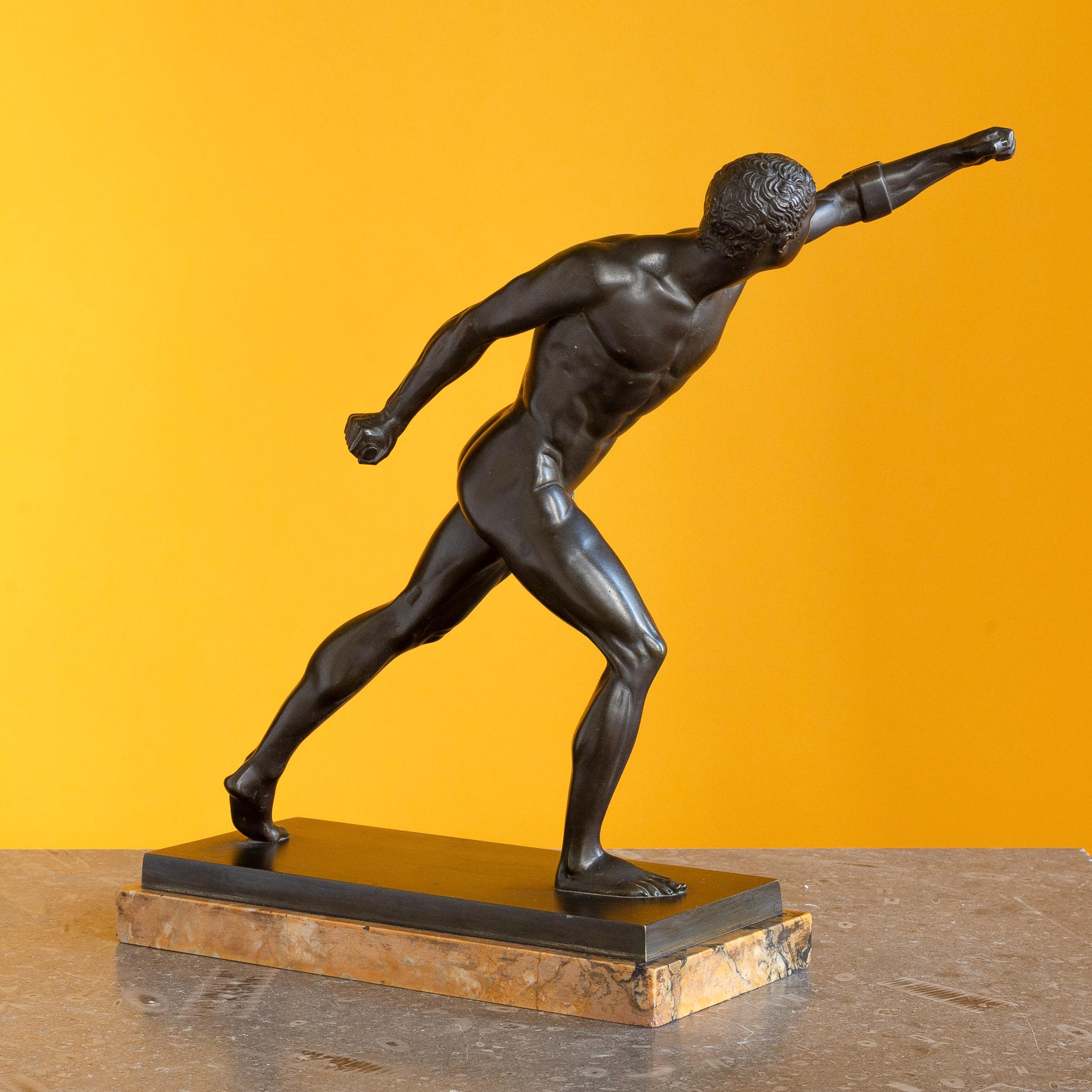Italian 19th Century Bronze of the Borghese Gladiator For Sale