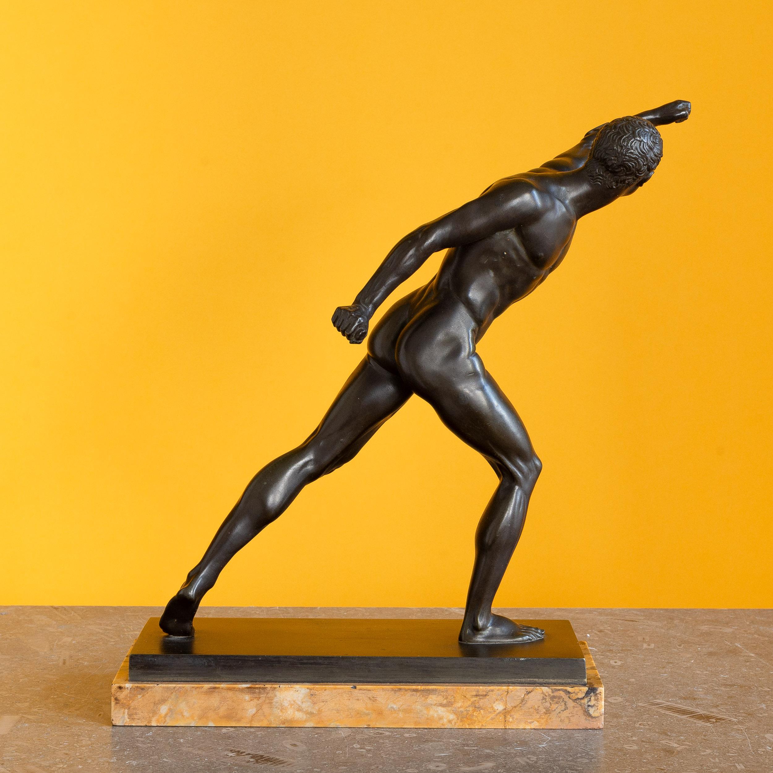 Cast 19th Century Bronze of the Borghese Gladiator For Sale
