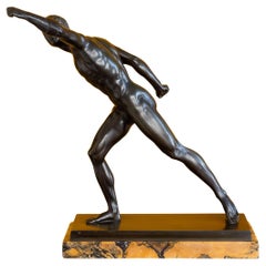 Bronze du XIXe siècle représentant le gladiateur de Borghese