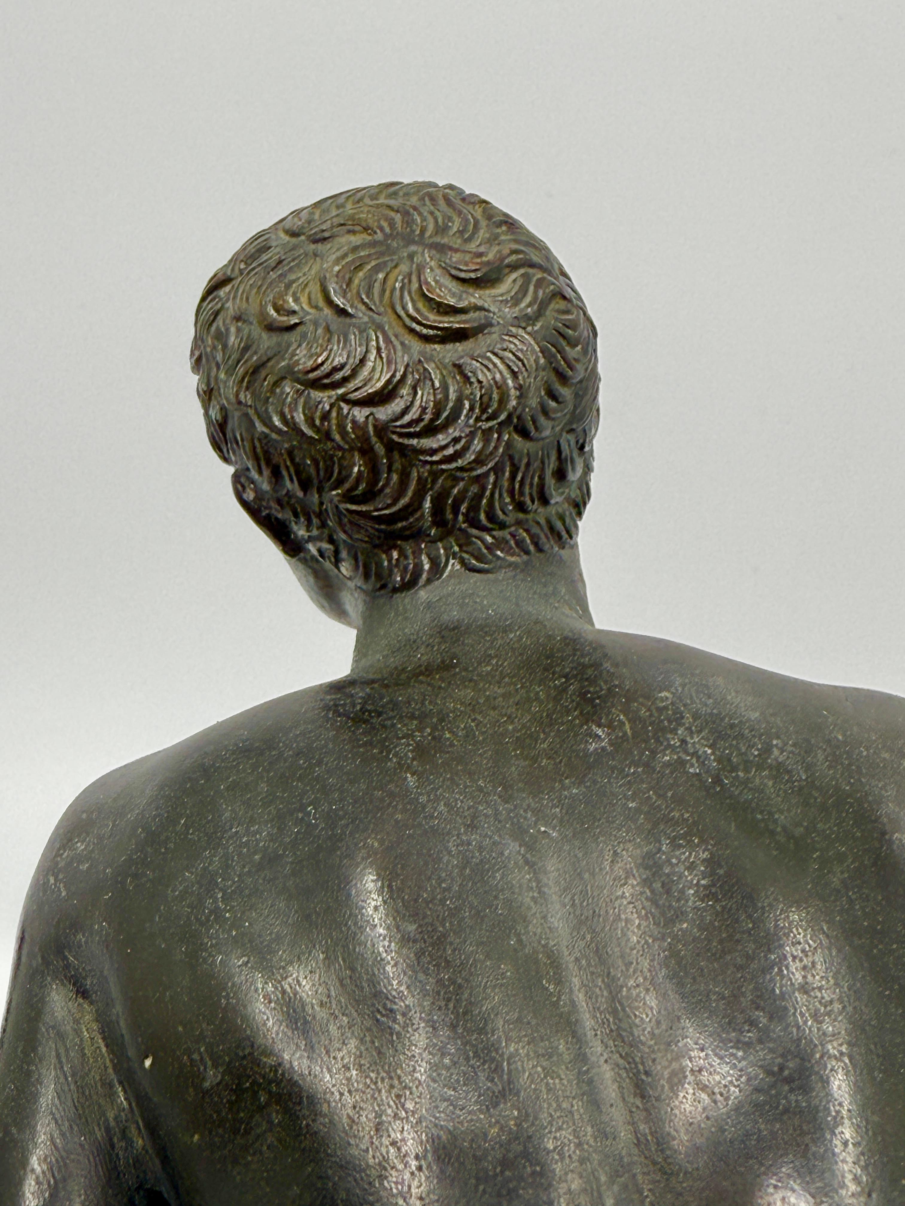 19th Century Bronze of the Runner of Herculaneum with Panama Pacific Expo Label For Sale 10