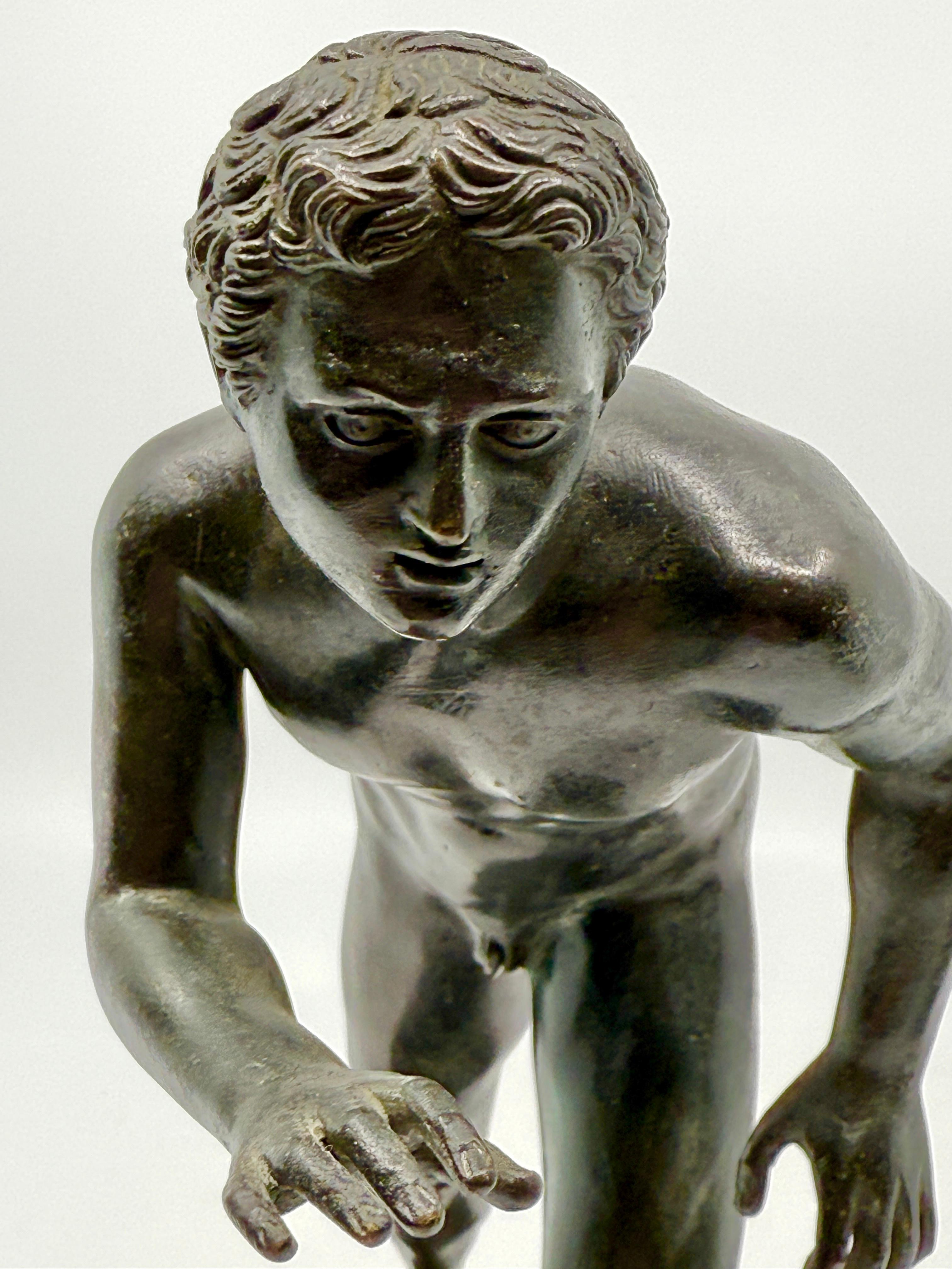 19th Century Bronze of the Runner of Herculaneum with Panama Pacific Expo Label For Sale 15