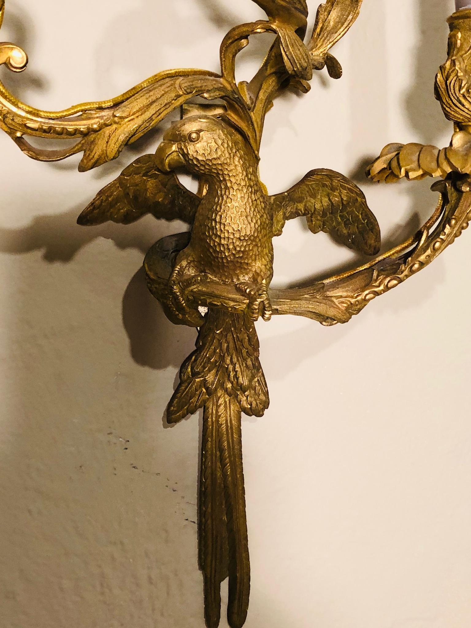 19th Century Bronze Ormolu Duc d'Enghein Appliques Electric Sconces Pair, France For Sale 8
