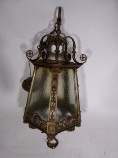 19th Century Bronze Pendant Lamp from Spain