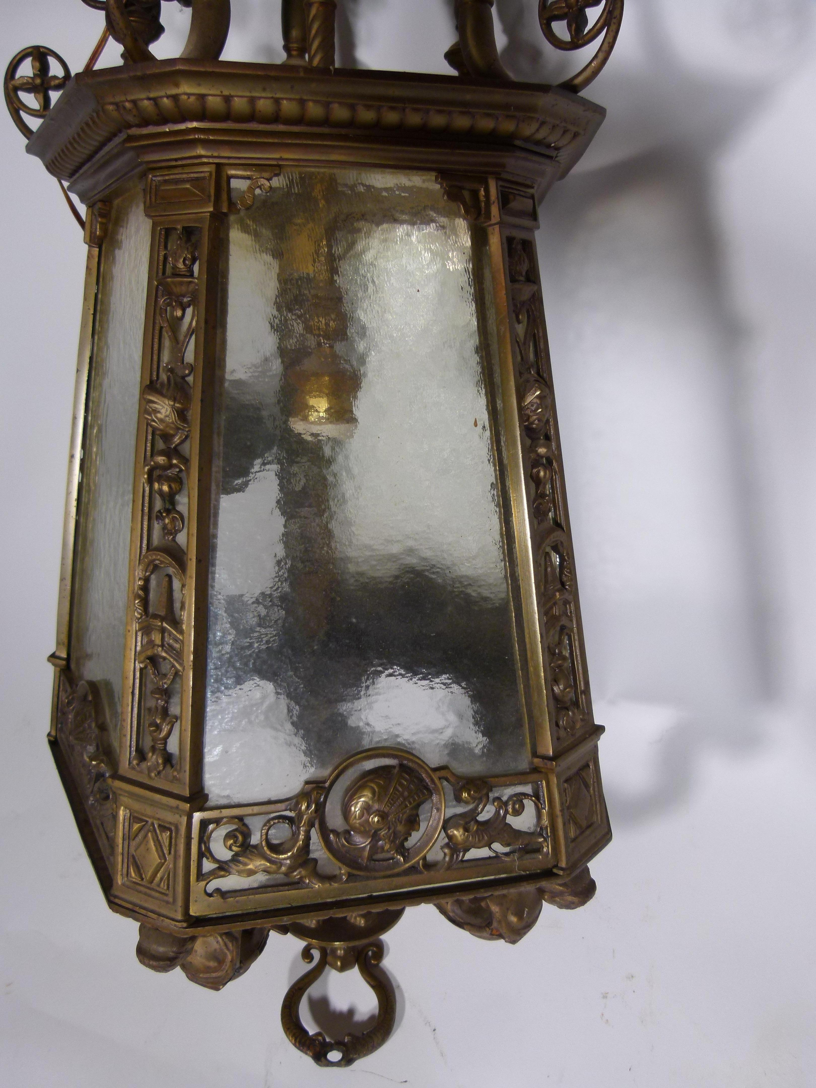 Napoleon III 19th Century Bronze Pendant Lamp from Spain