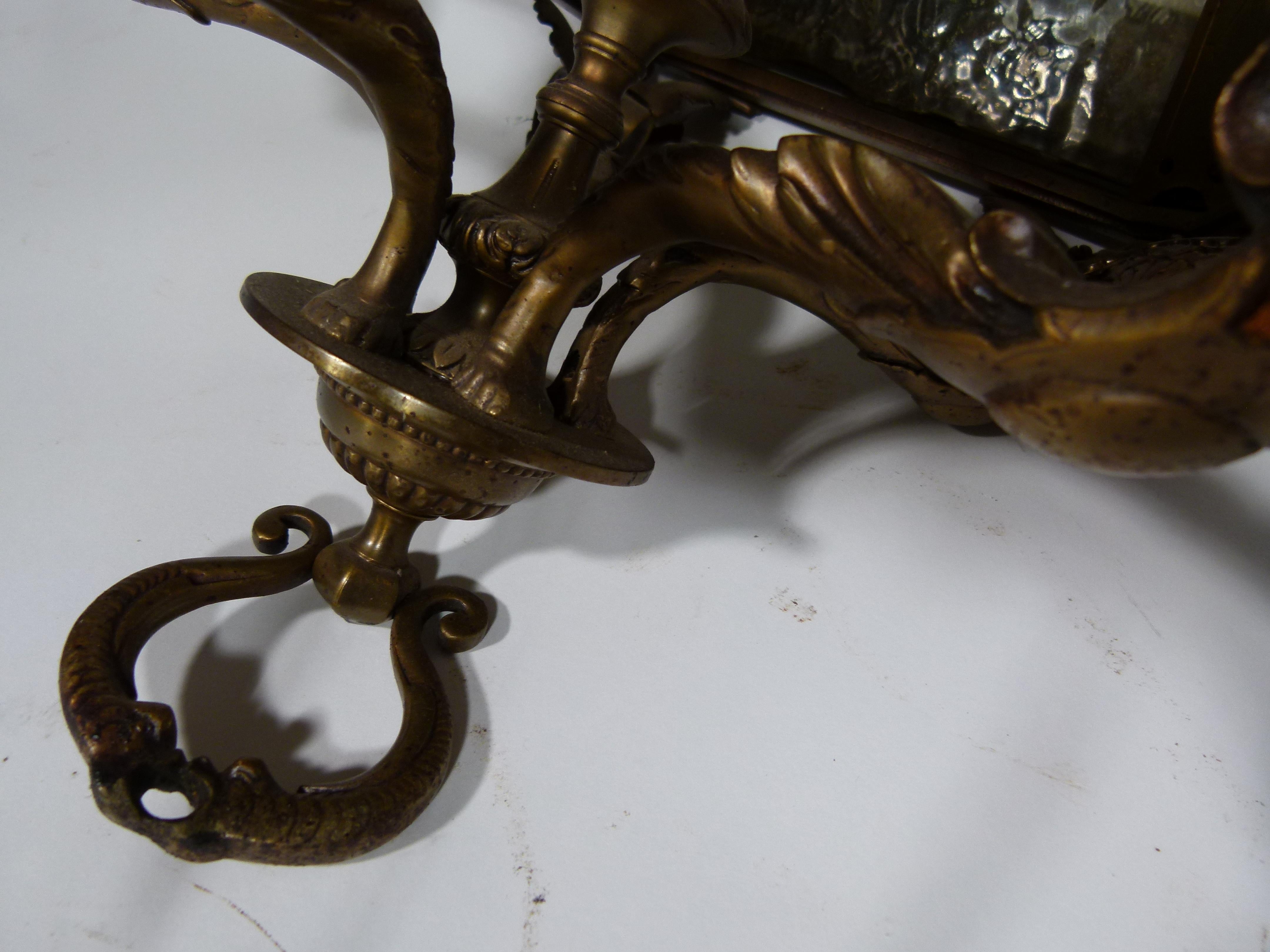 19th Century Bronze Pendant Lamp from Spain 1