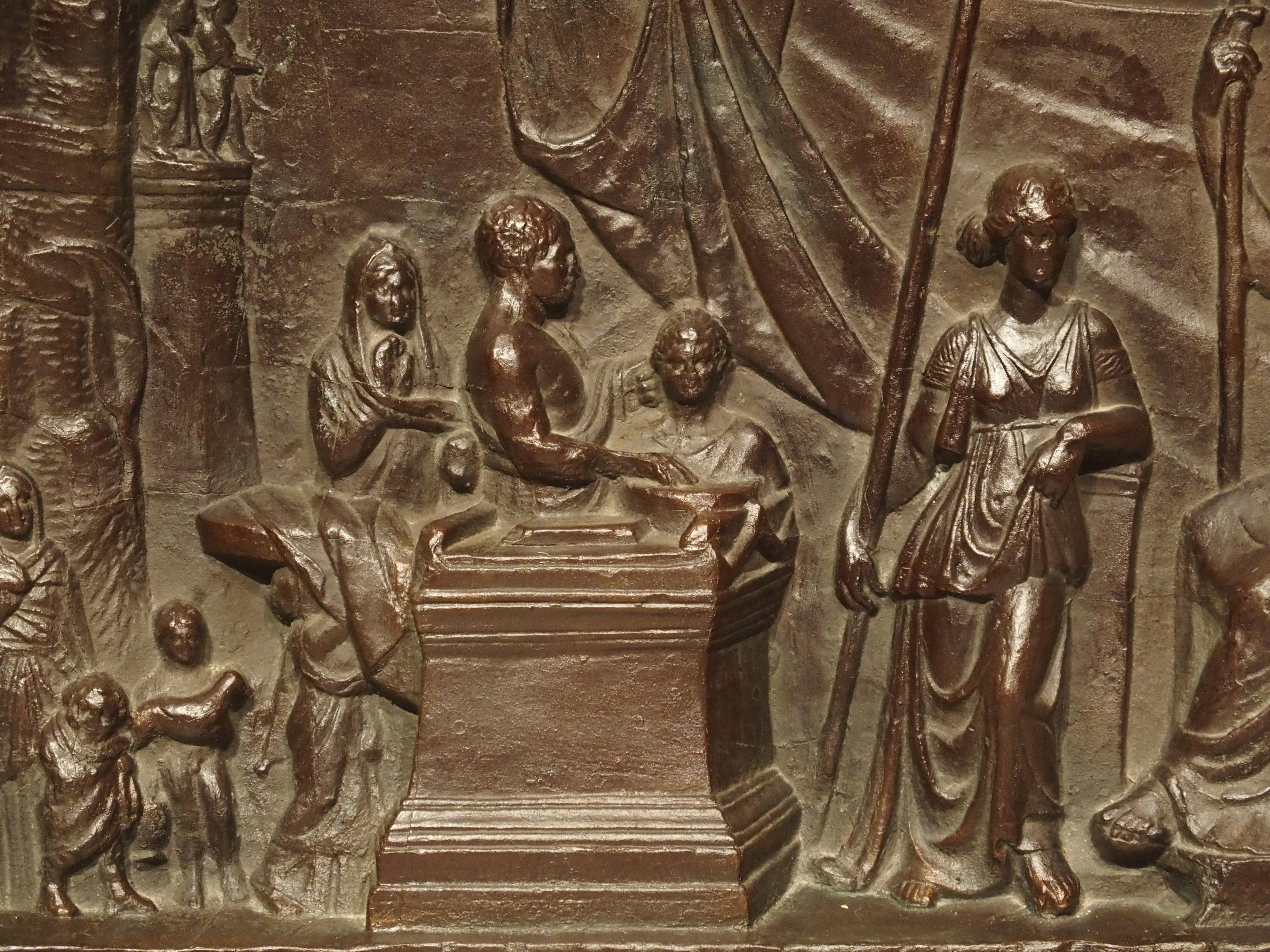 Plaque en bronze du 19ème siècle, La légende de Gaius Mucius Scaevola en vente 2