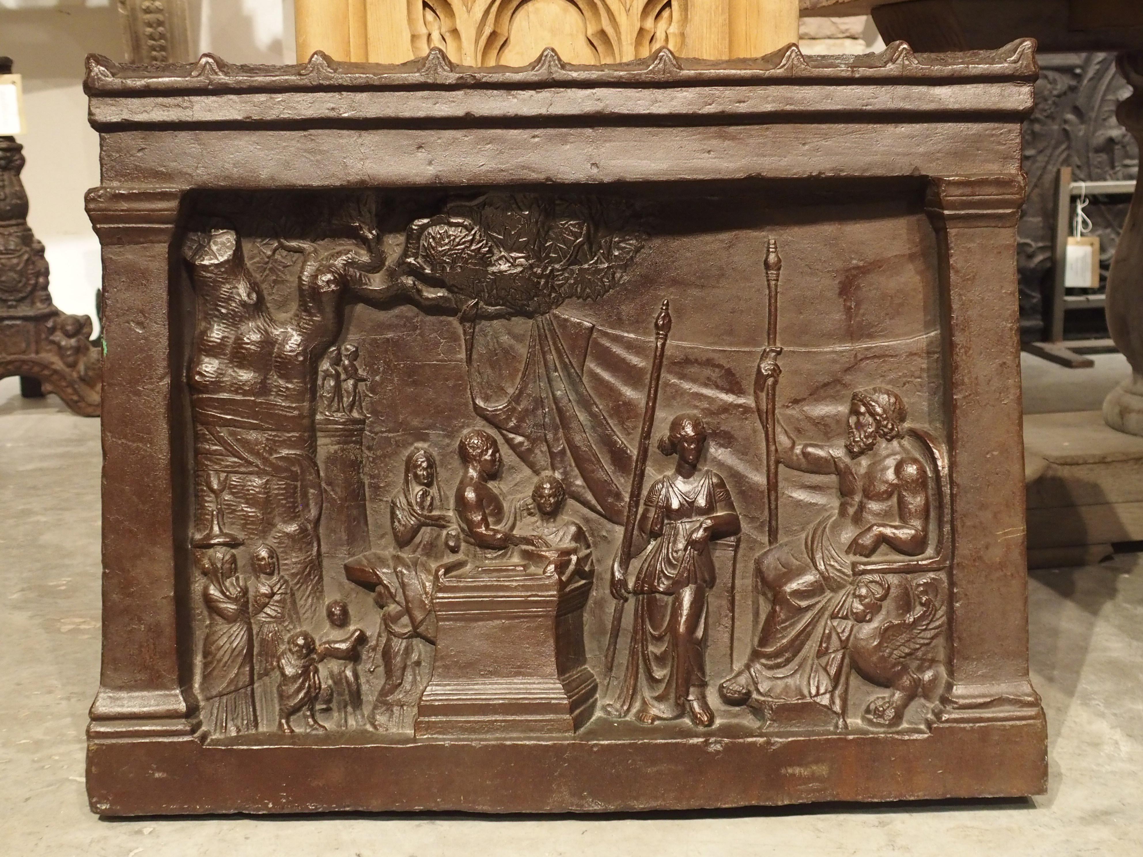 European 19th Century Bronze Plaque, The Legend of Gaius Mucius Scaevola For Sale