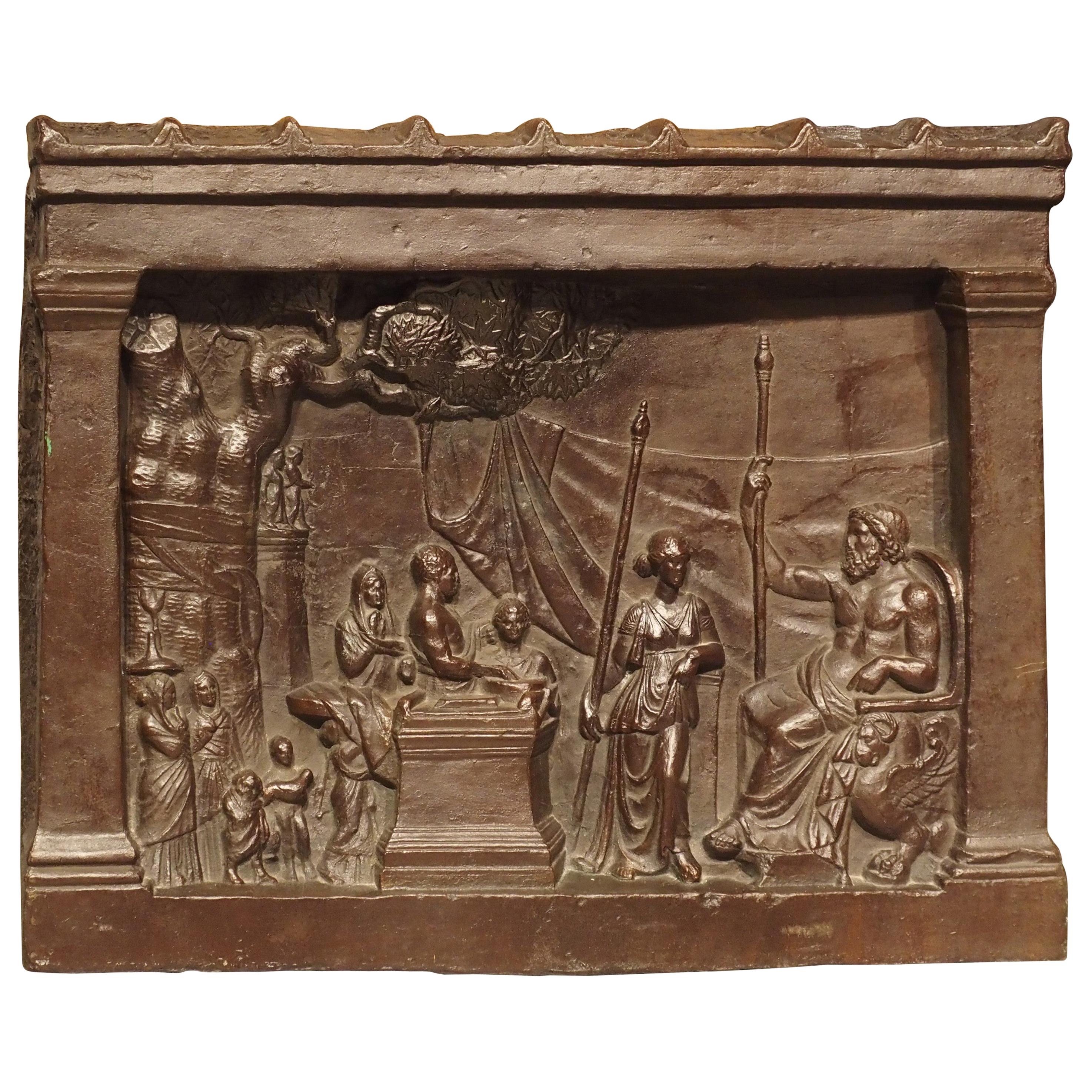 19th Century Bronze Plaque, The Legend of Gaius Mucius Scaevola For Sale