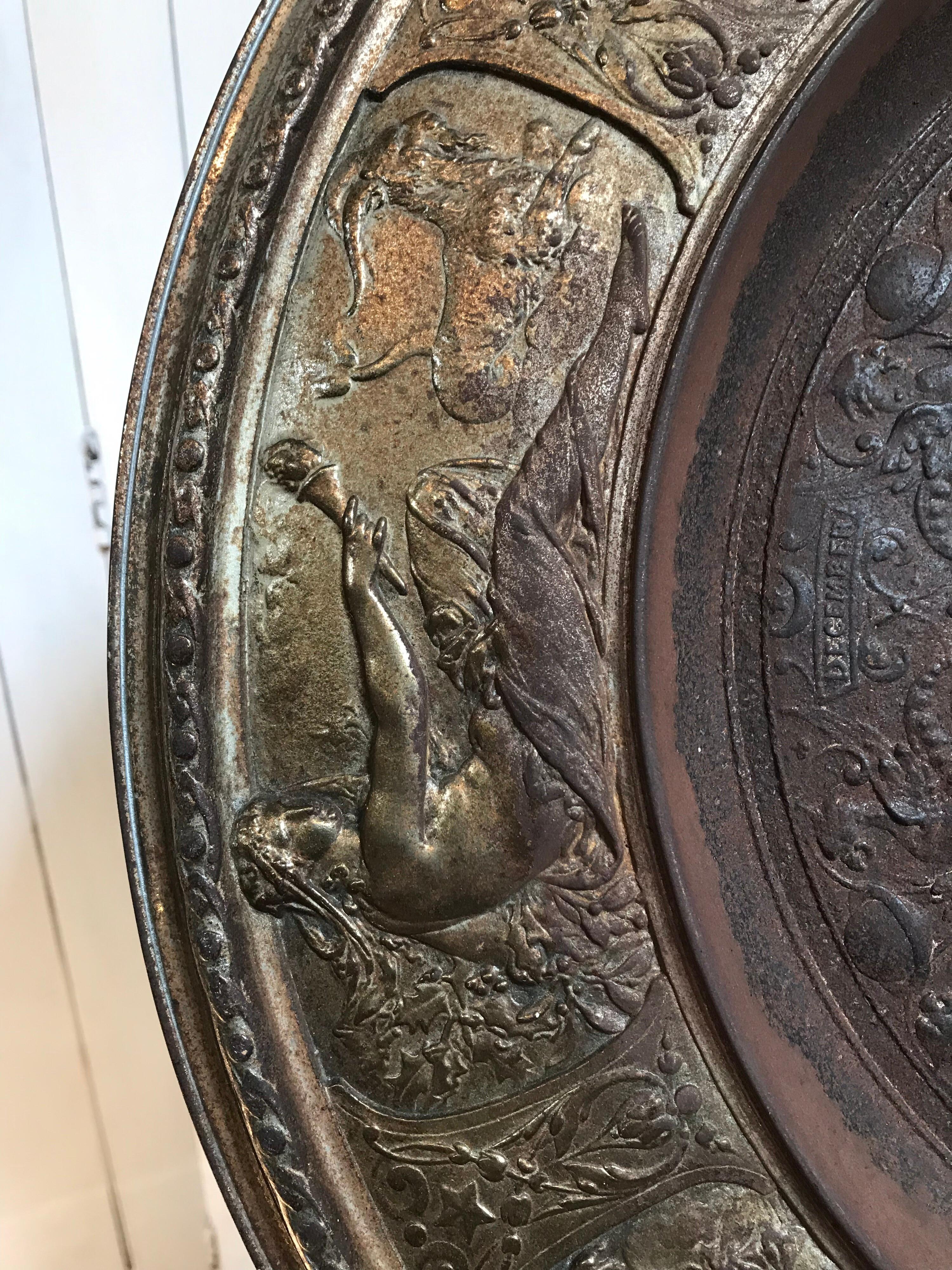 19th Century Bronze Plate on Acrylic 4