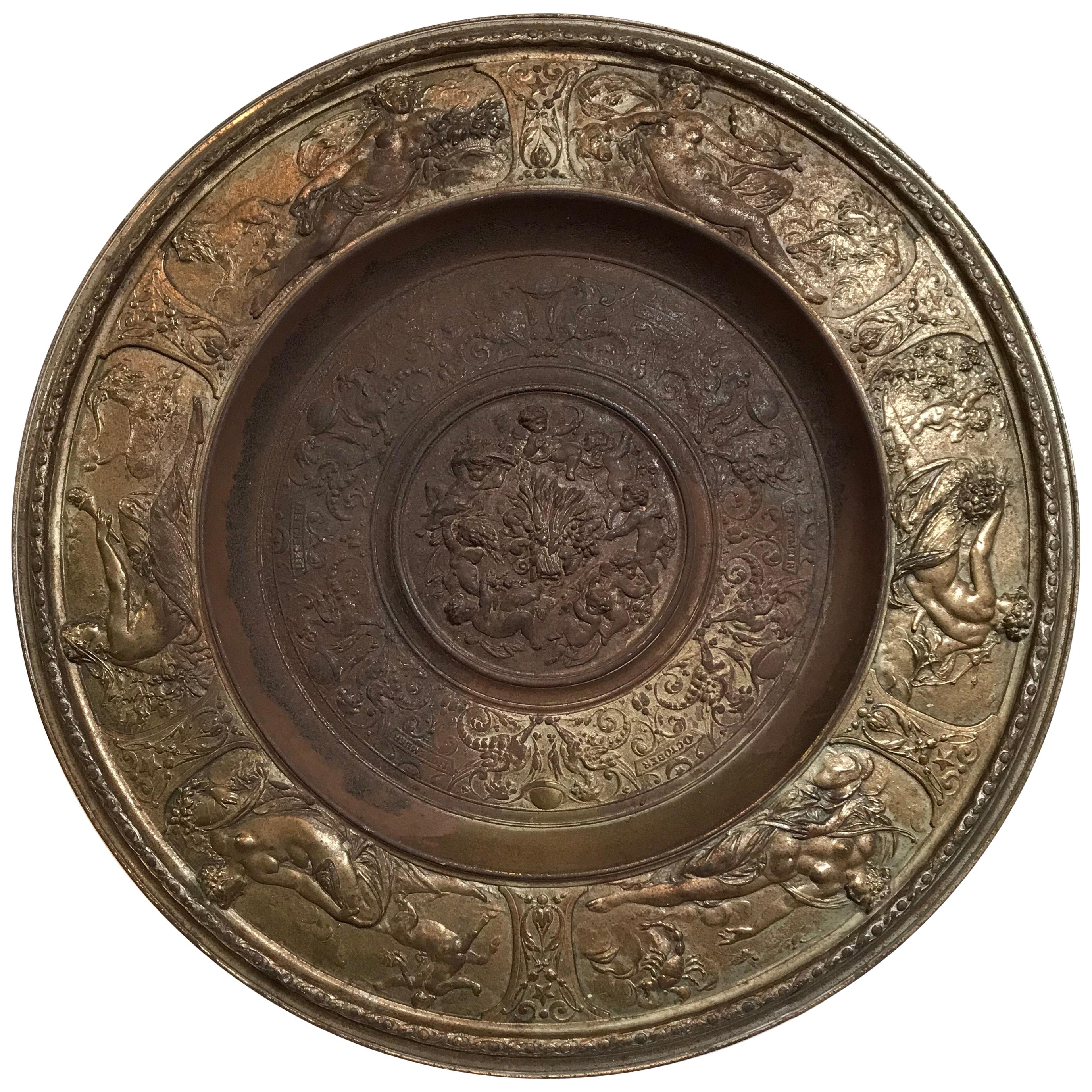 19th Century Bronze Plate on Acrylic