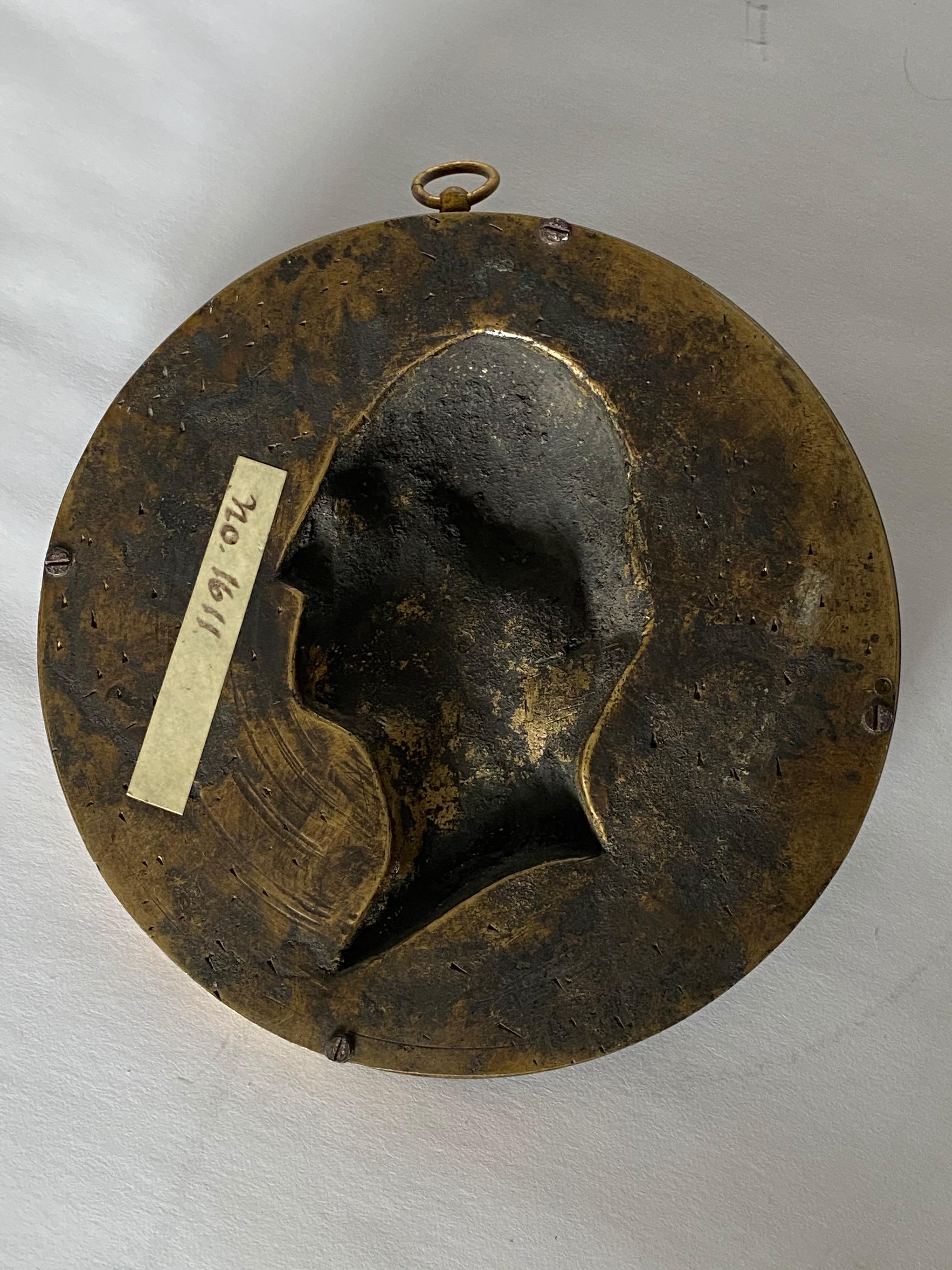 American Rare 19th Century Bronze Portrait Medallion of George Washington