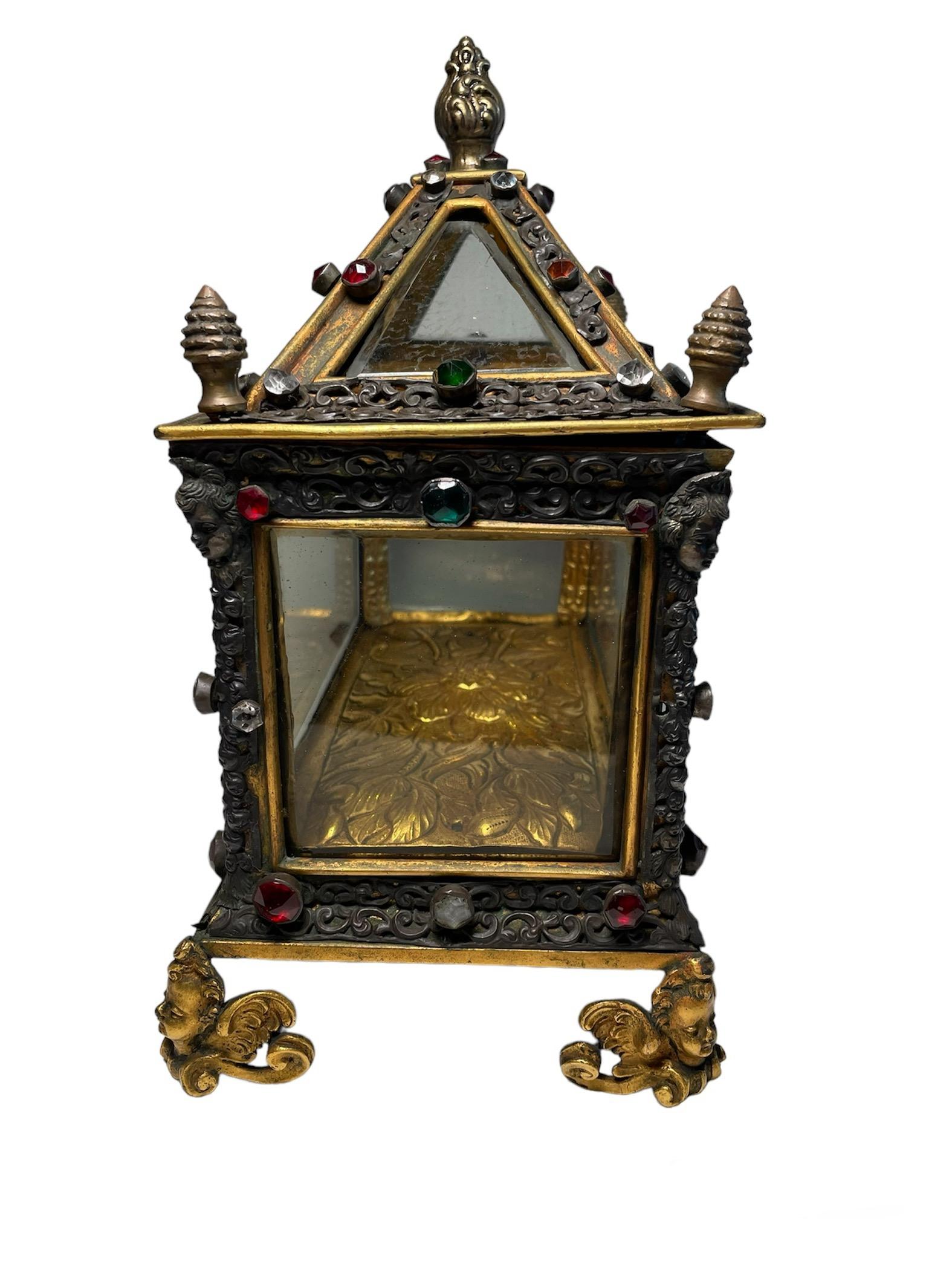 19th Century Bronze Reliquary Casket For Sale 4