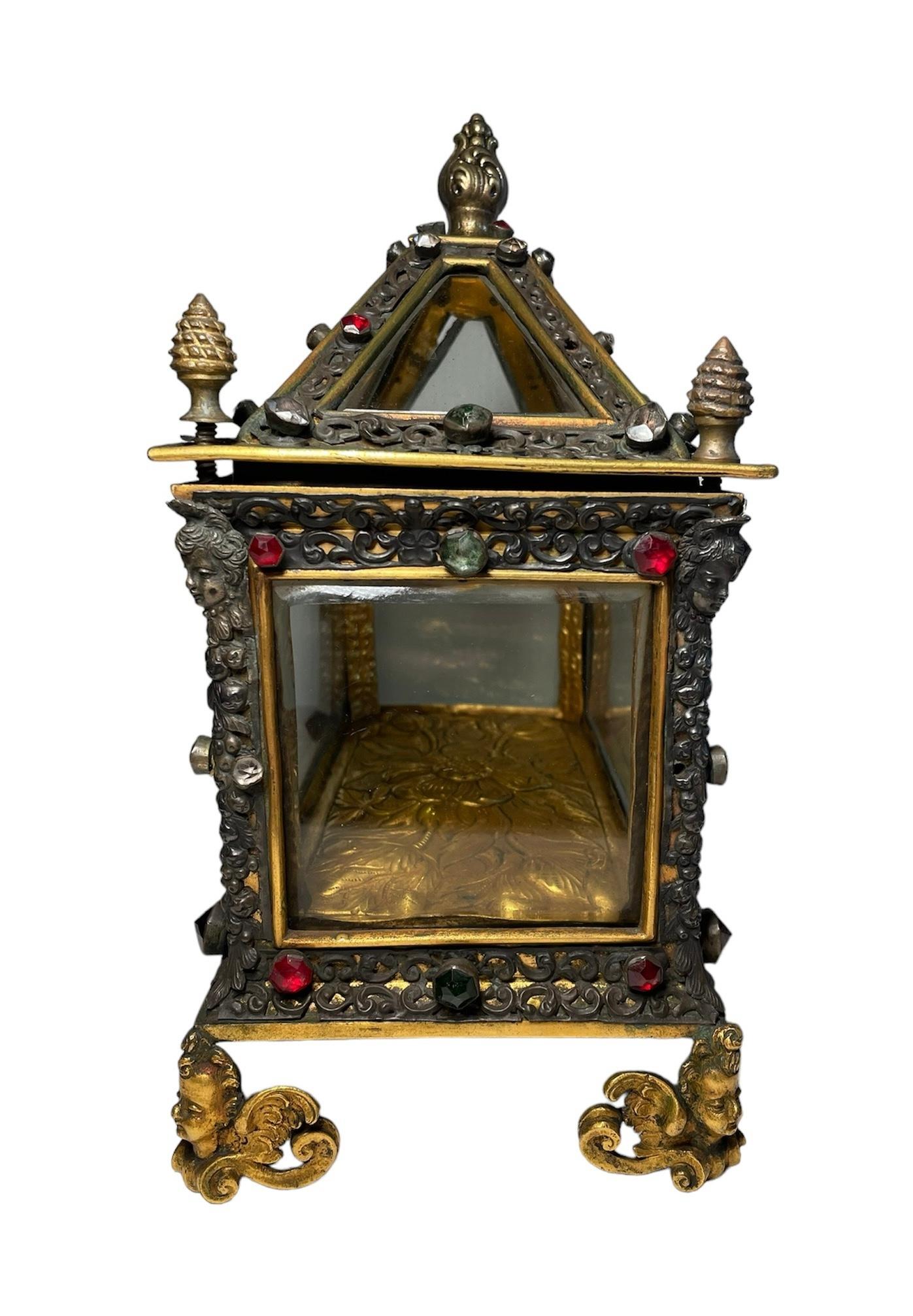 19th Century Bronze Reliquary Casket For Sale 5