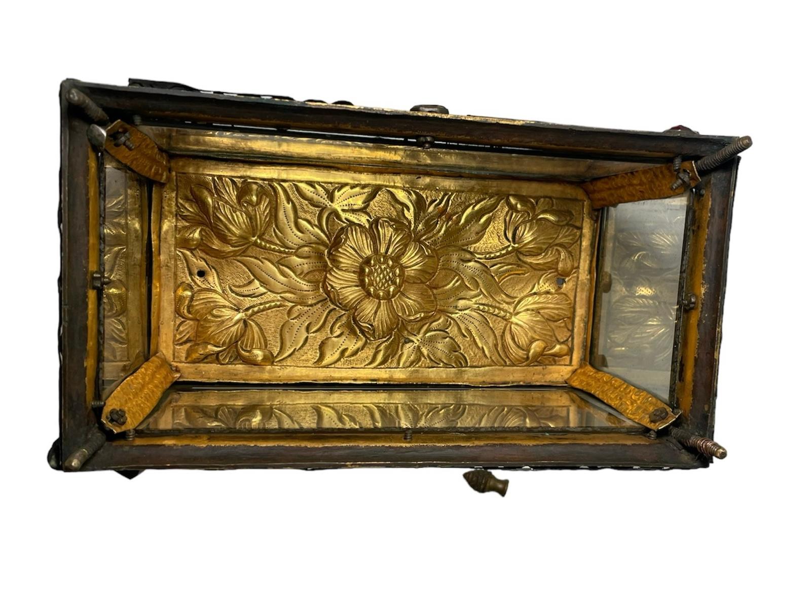 Gilt 19th Century Bronze Reliquary Casket For Sale