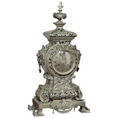 19th Century Bronze Renaissance Napoleon III Period Mantel Clock