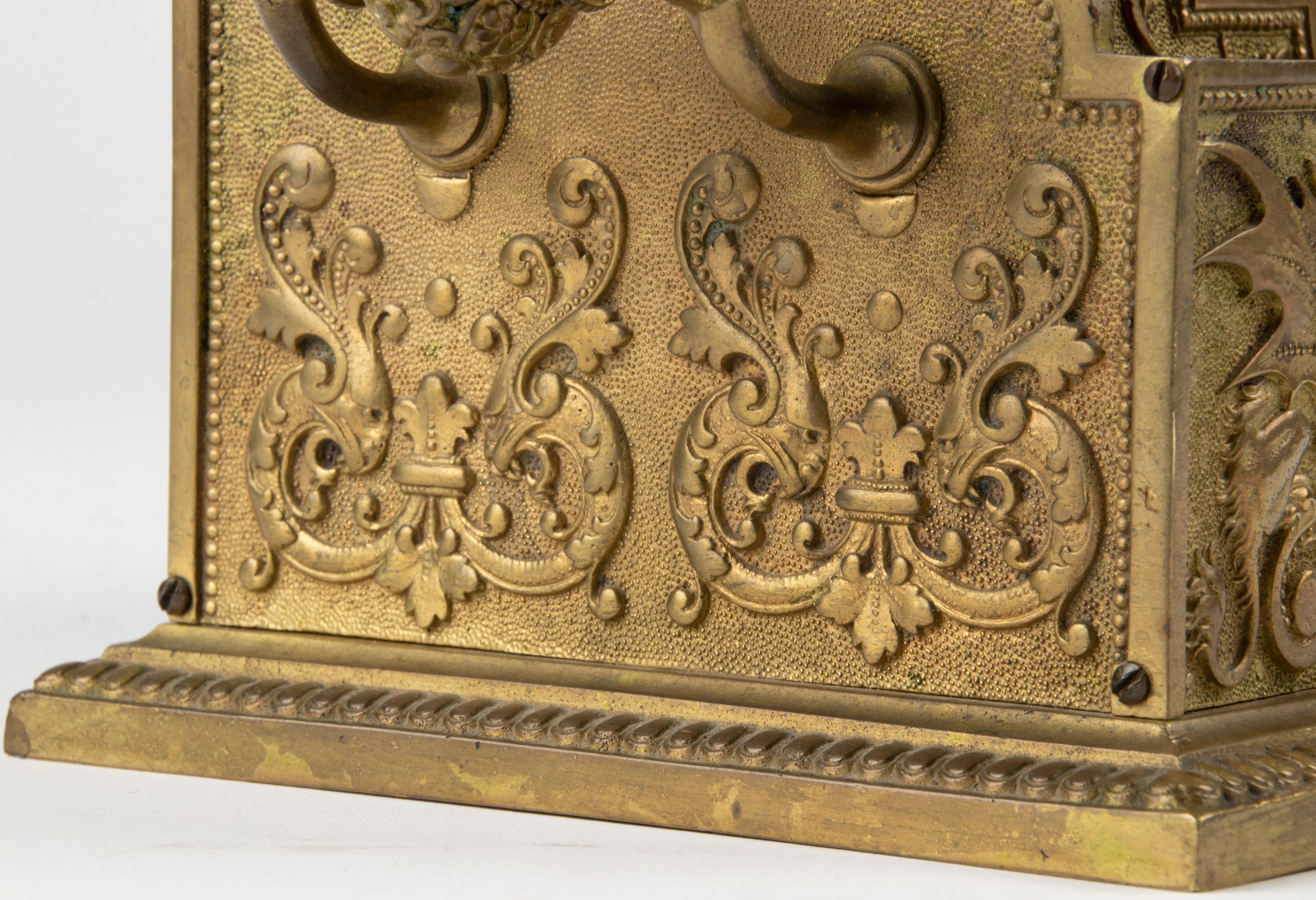 19th Century Bronze Renaissance Style Letter Rack 8