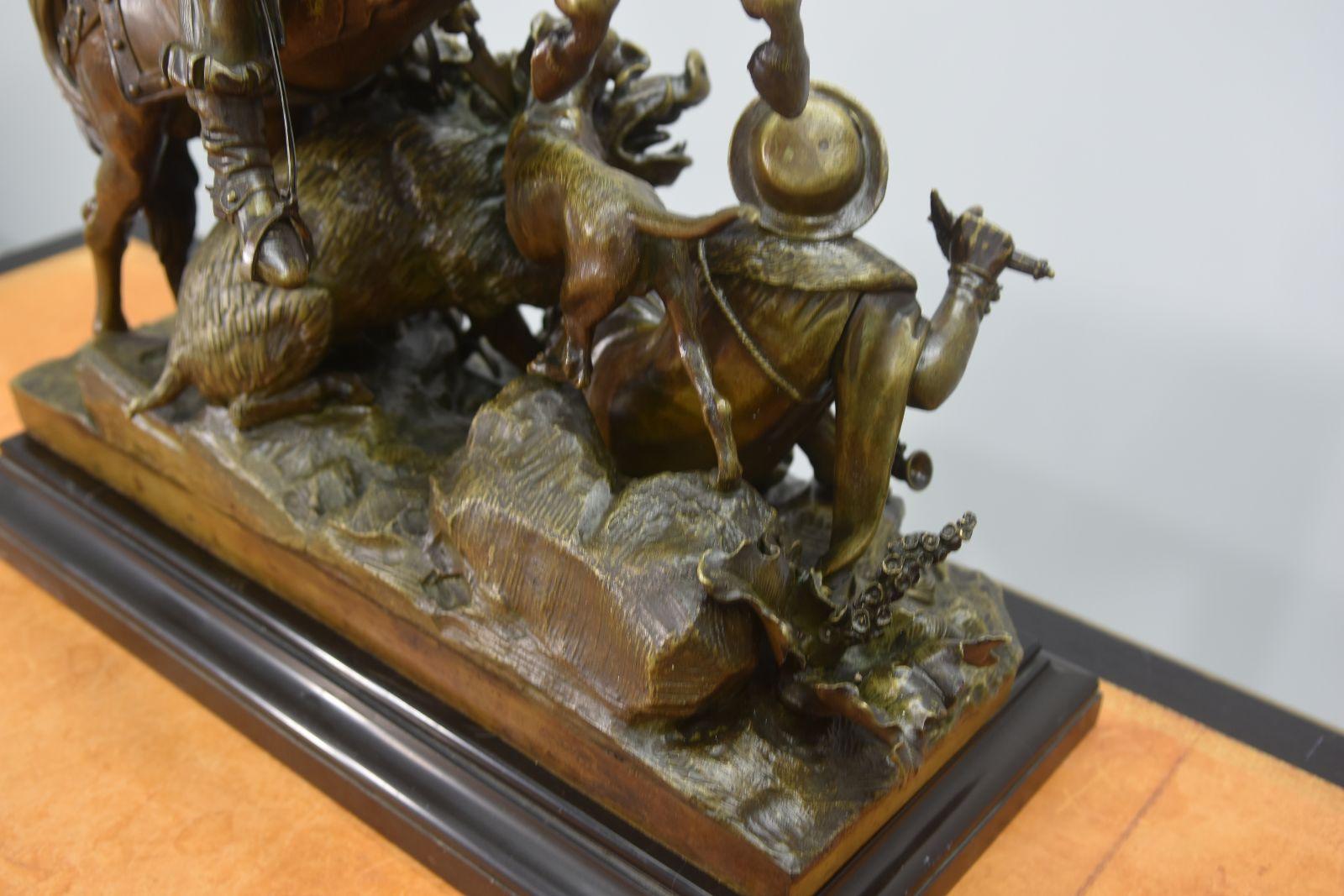19th Century Bronze Sculpture by J.F.T Gechter Representing Quentin Durward 10