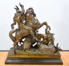 19th Century Bronze Sculpture by J.F.T Gechter Representing Quentin Durward
