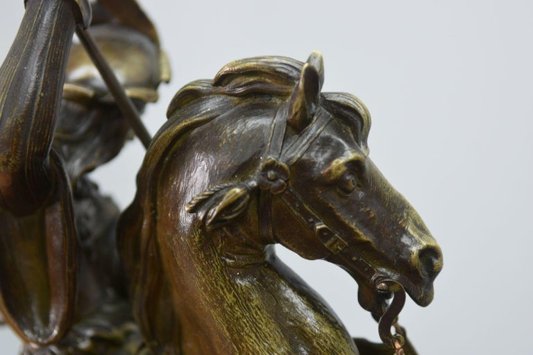 19th Century Bronze Sculpture by J.F.T Gechter Representing Quentin Durward For Sale 2